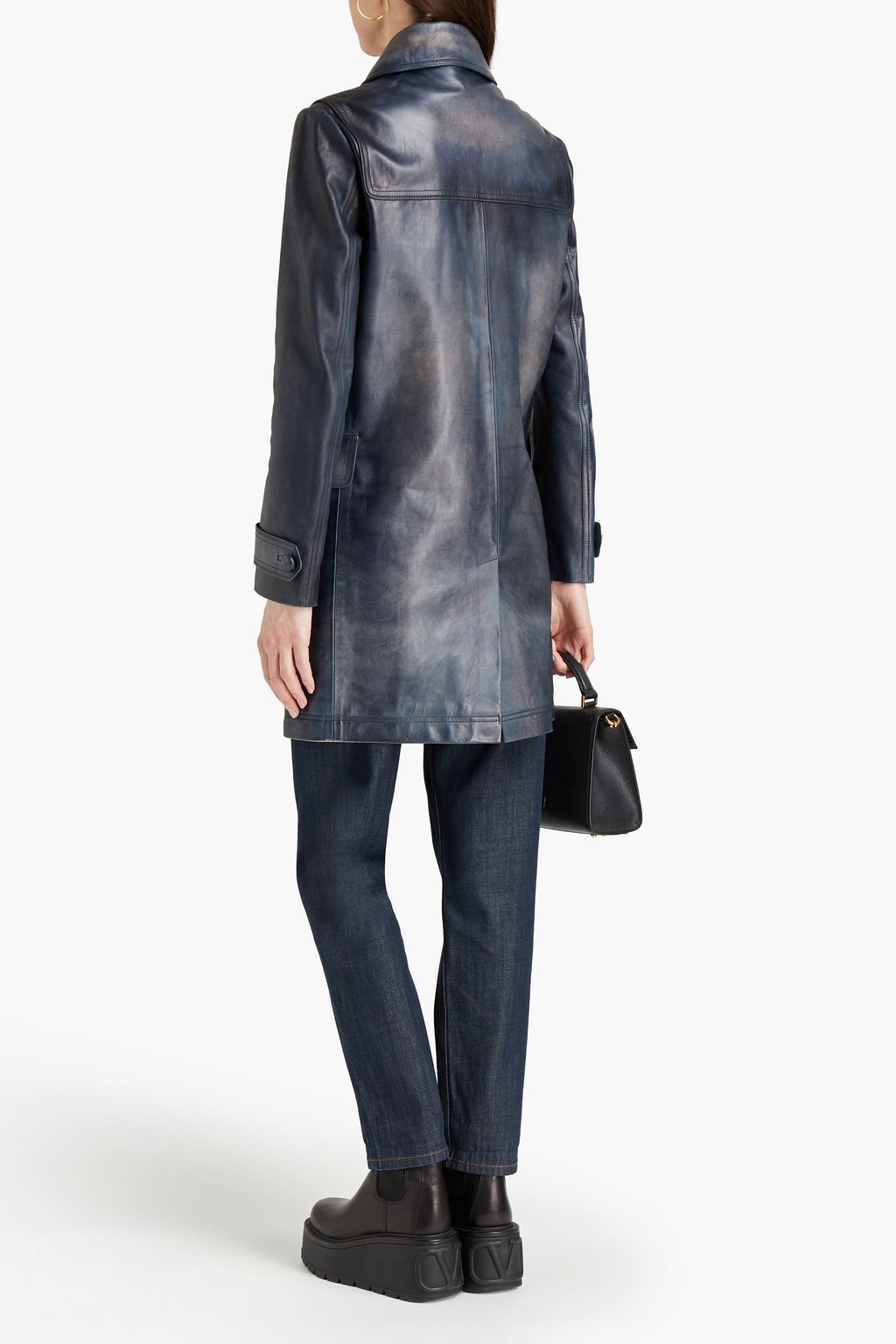 VALENTINO GARAVANI Distressed leather coat