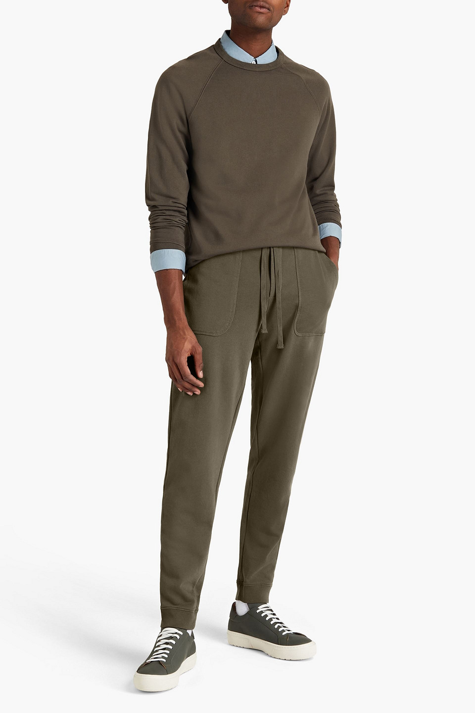 Vince . Man Tapered French Cotton-terry Sweatpants