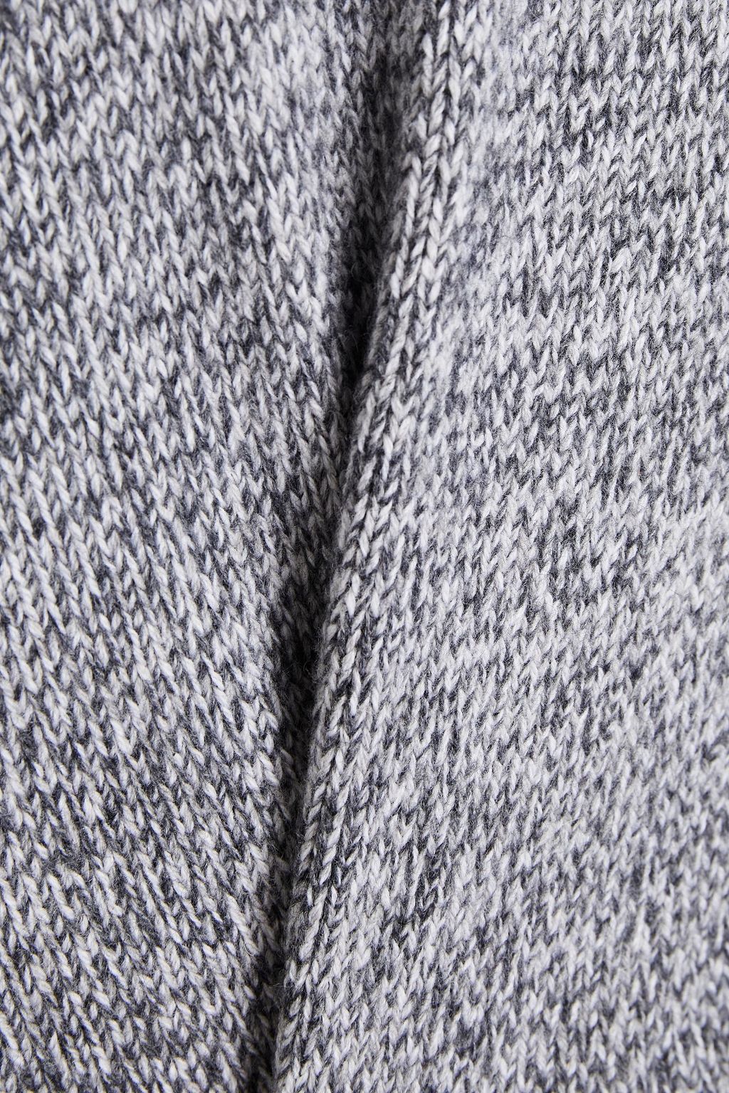 VINCE. Mélange wool and cashmere-blend half-zip sweater