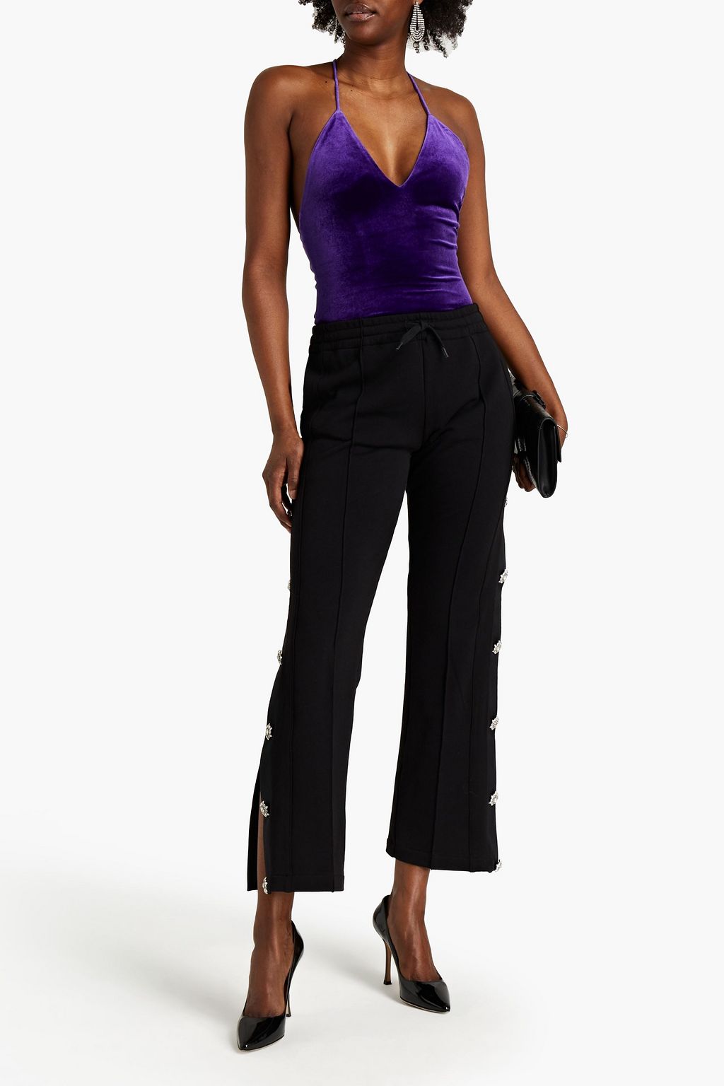 ALEXANDRE VAUTHIER Stretch-velvet bodysuit