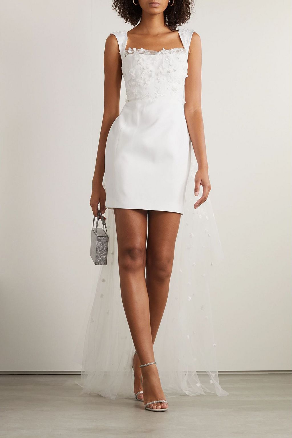 RIME ARODAKY Oshun embellished embroidered tulle and crepe mini dress