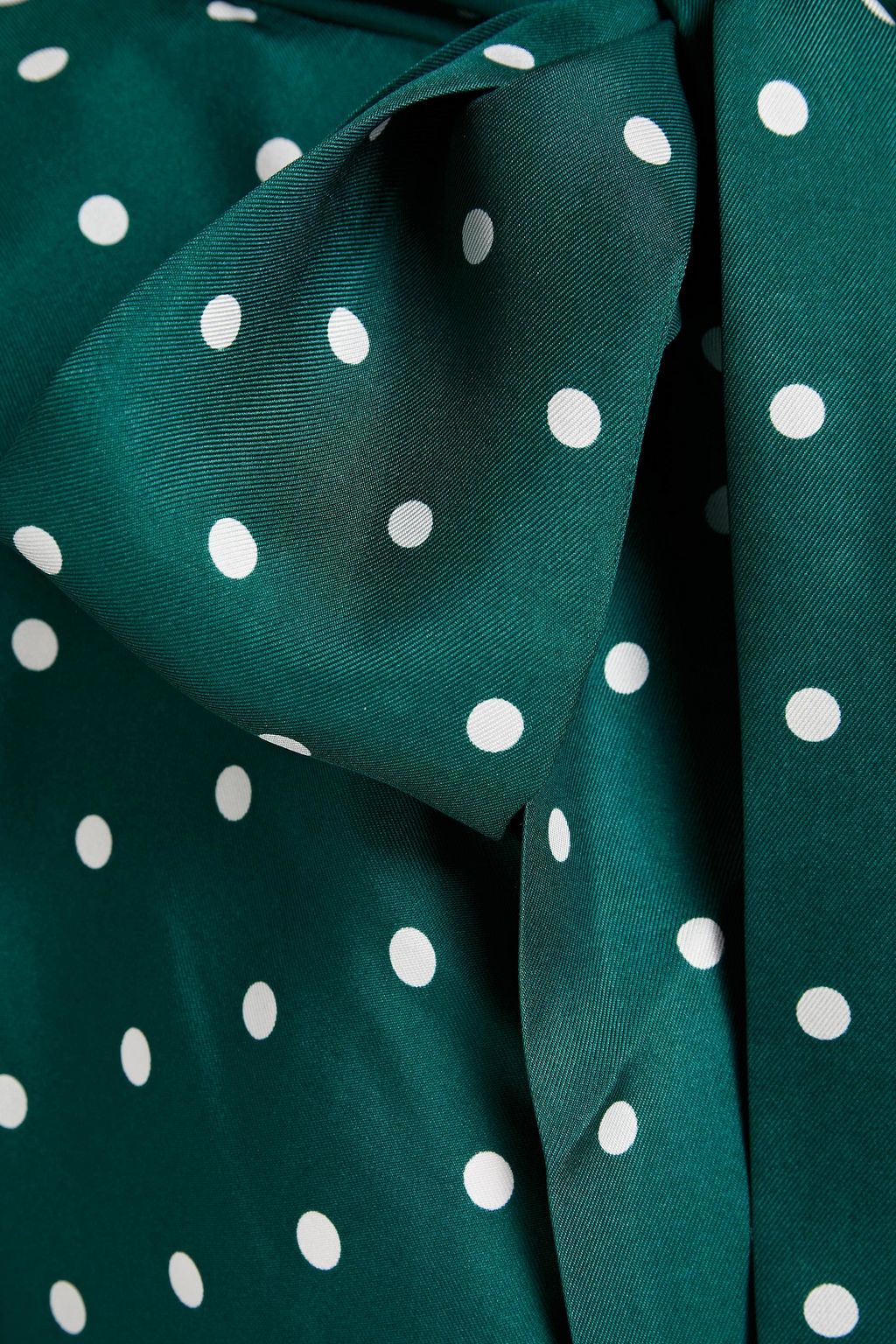 ALEXANDRE VAUTHIER Pussy-bow polka-dot silk-twill blouse