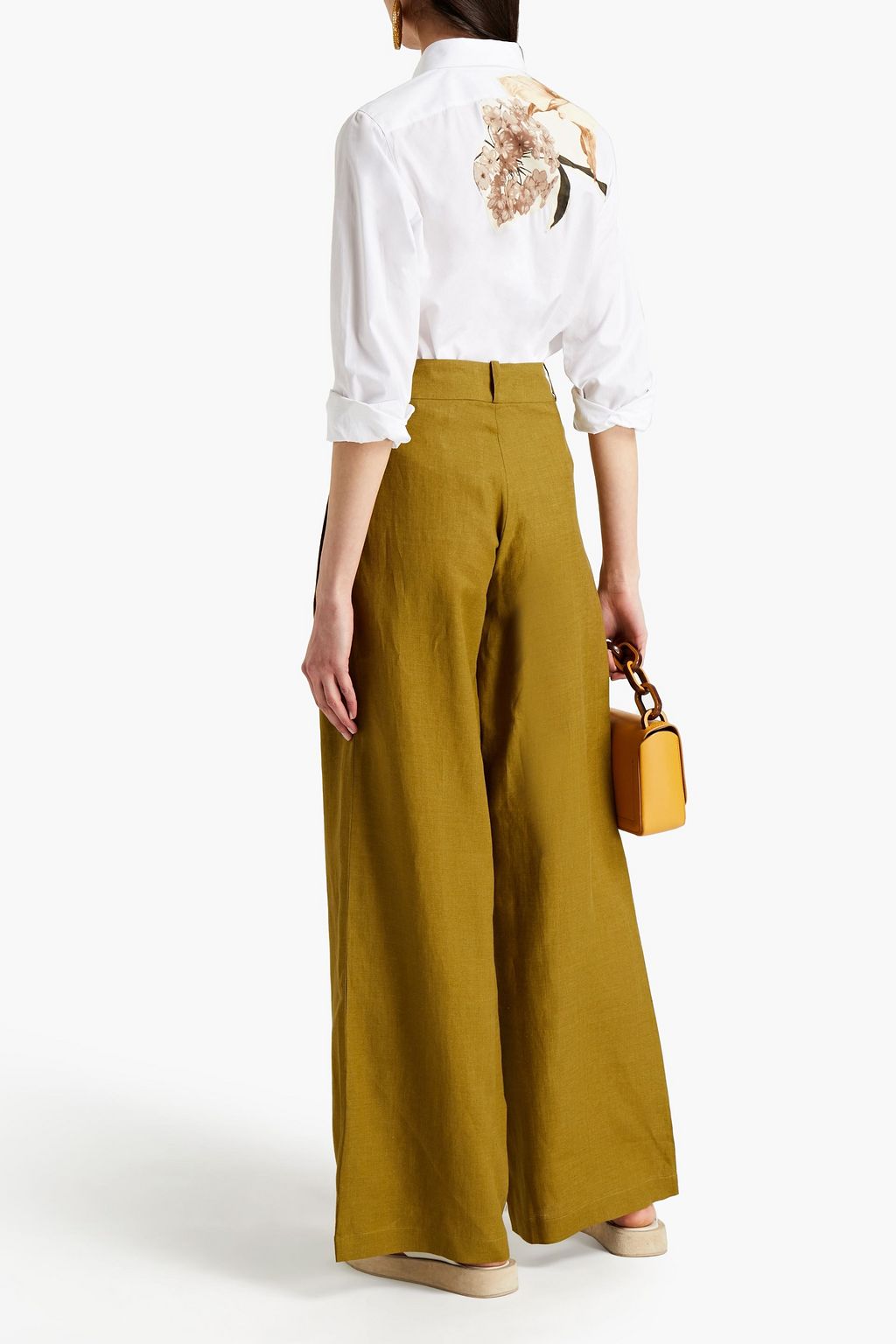 ASCENO The Rivello organic linen wide-leg pants