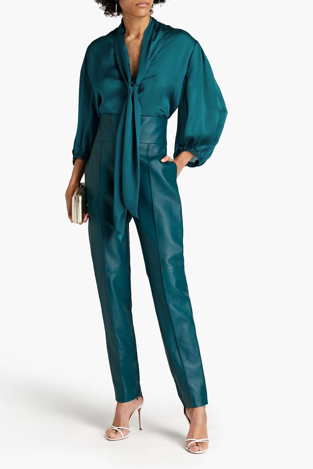 ALEXANDRE VAUTHIER Silk-satin crepe blouse