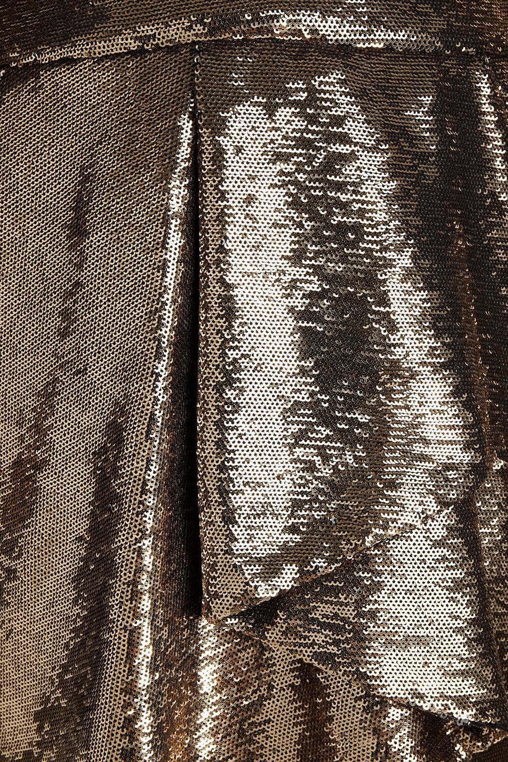ALEXANDRE VAUTHIER Draped sequined tulle mini dress