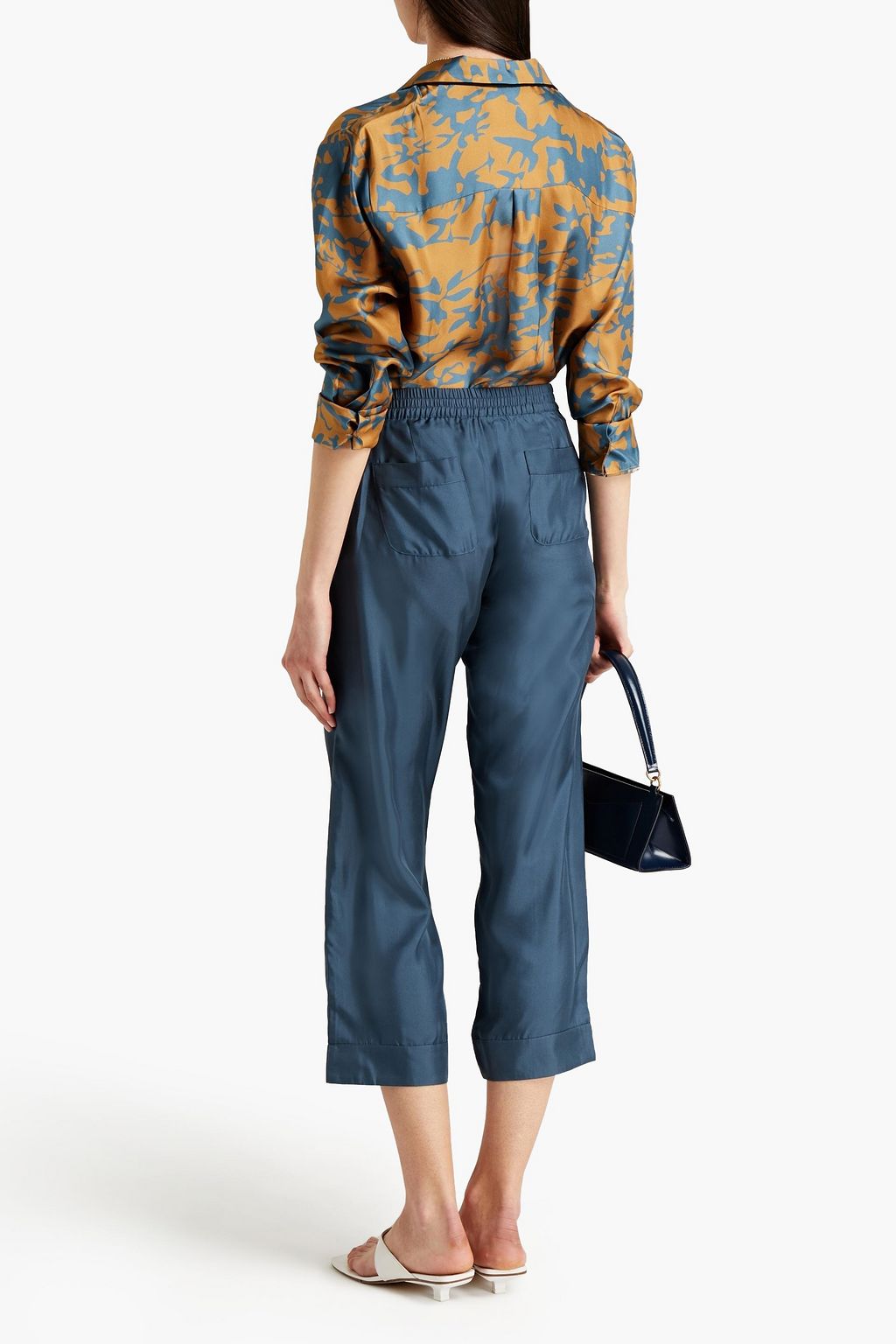 ASCENO The Paris printed silk-twill shirt