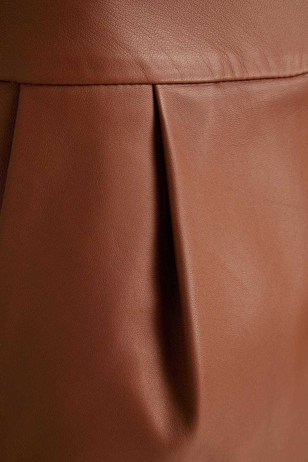 ALEXANDRE VAUTHIER Button-detailed leather mini skirt