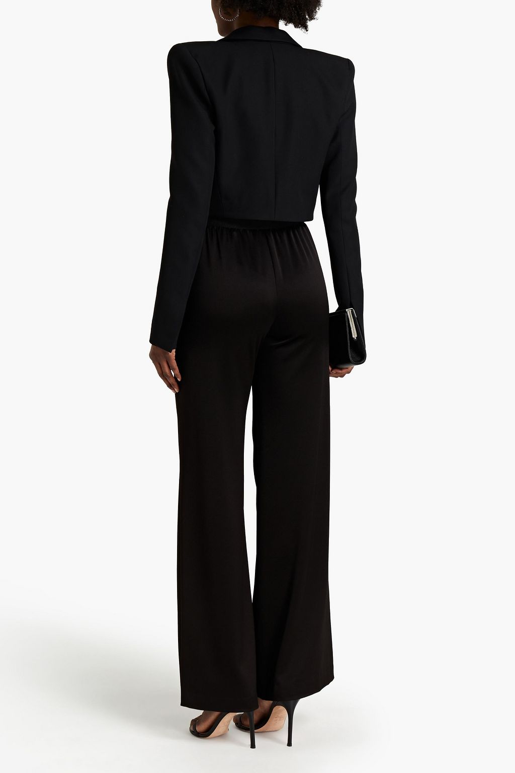 ALEXANDRE VAUTHIER Cropped satin-trimmed wool blazer