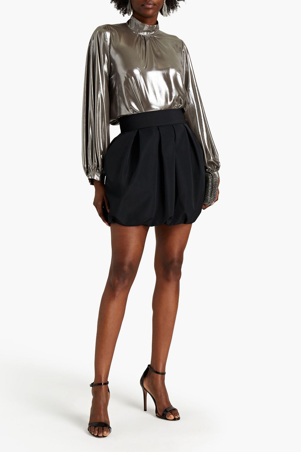 ALEXANDRE VAUTHIER Pleated faille mini skirt