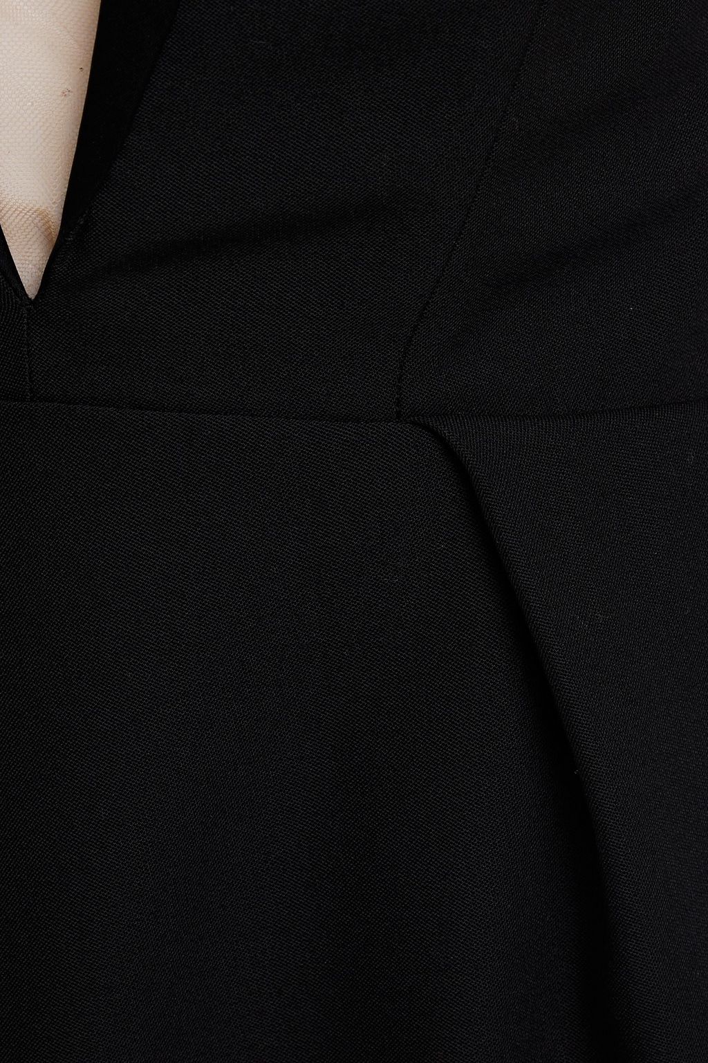 ALEXANDRE VAUTHIER Tulle-paneled strapless wool-crepe mini dress