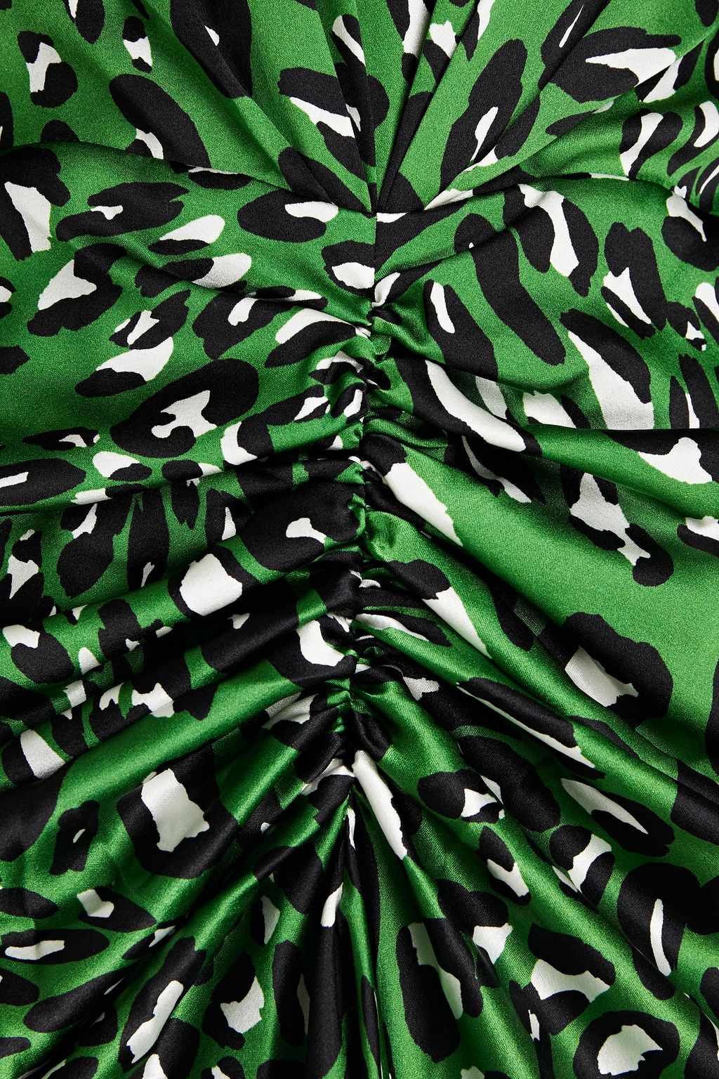 ALEXANDRE VAUTHIER Ruched leopard-print stretch-silk satin maxi dress