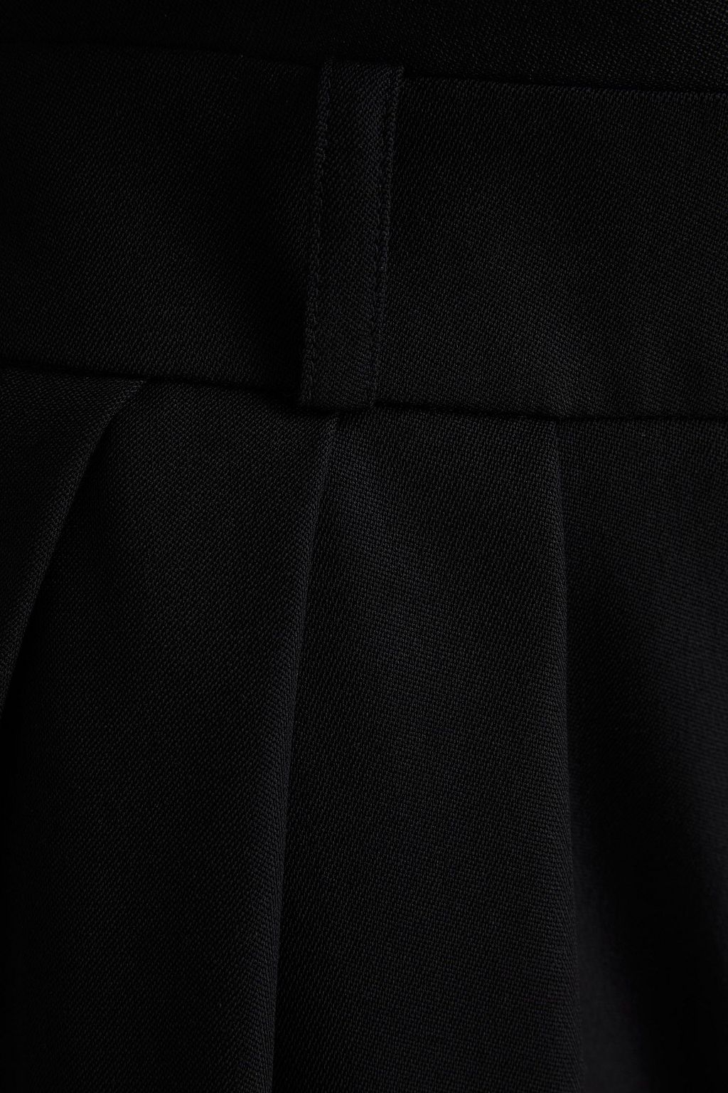 ALEXANDRE VAUTHIER Cropped pleated wool tapered pants