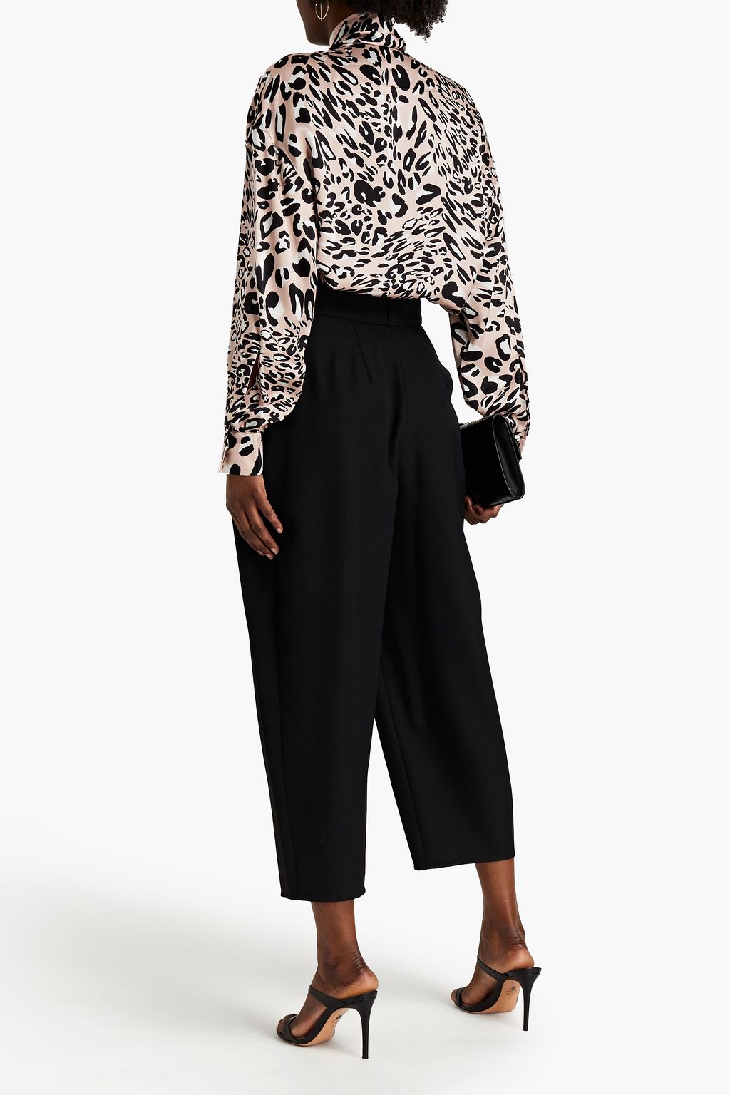 ALEXANDRE VAUTHIER Cropped pleated wool tapered pants