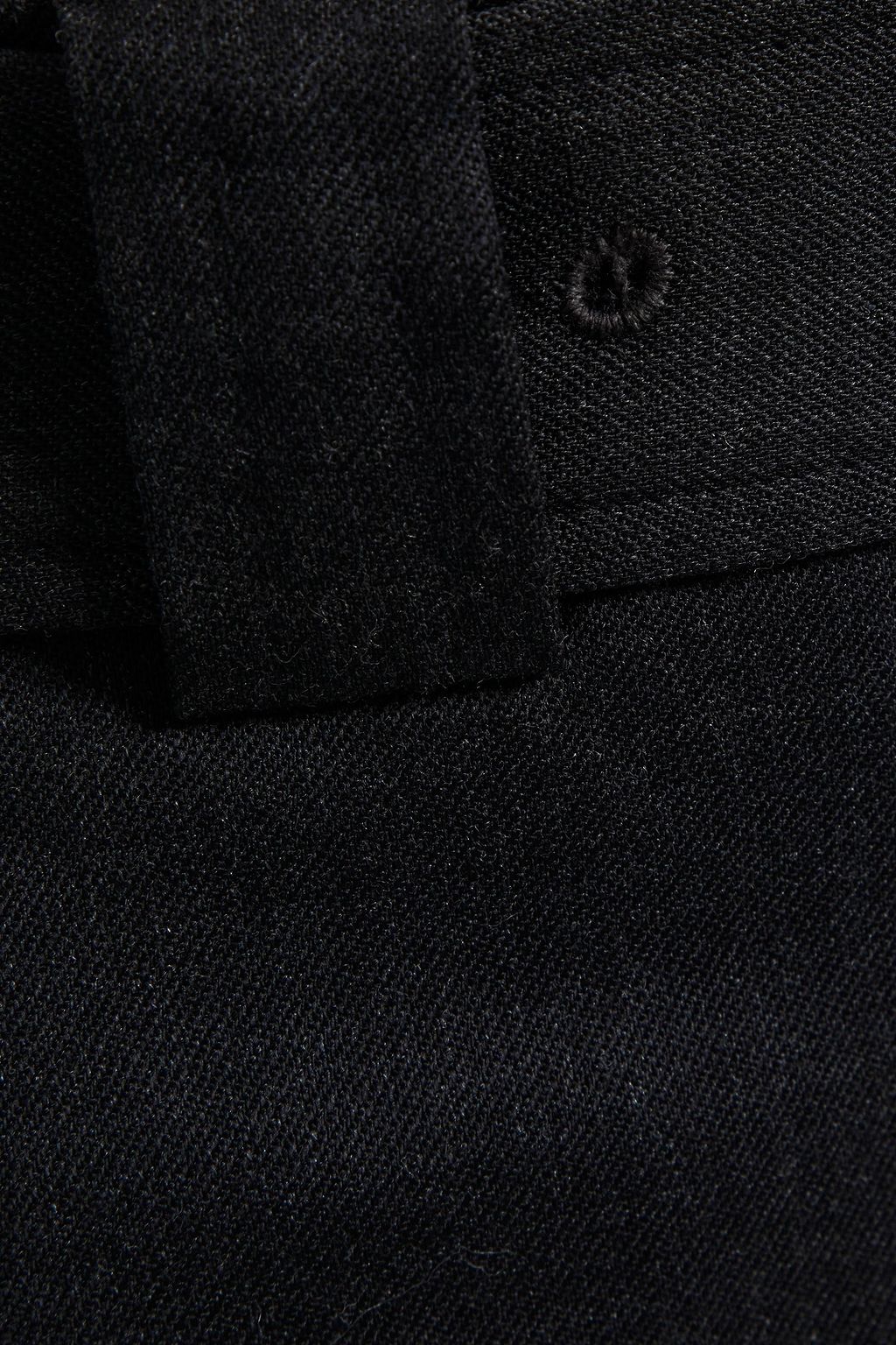 GANNI Belted wool-twill wide-leg pants