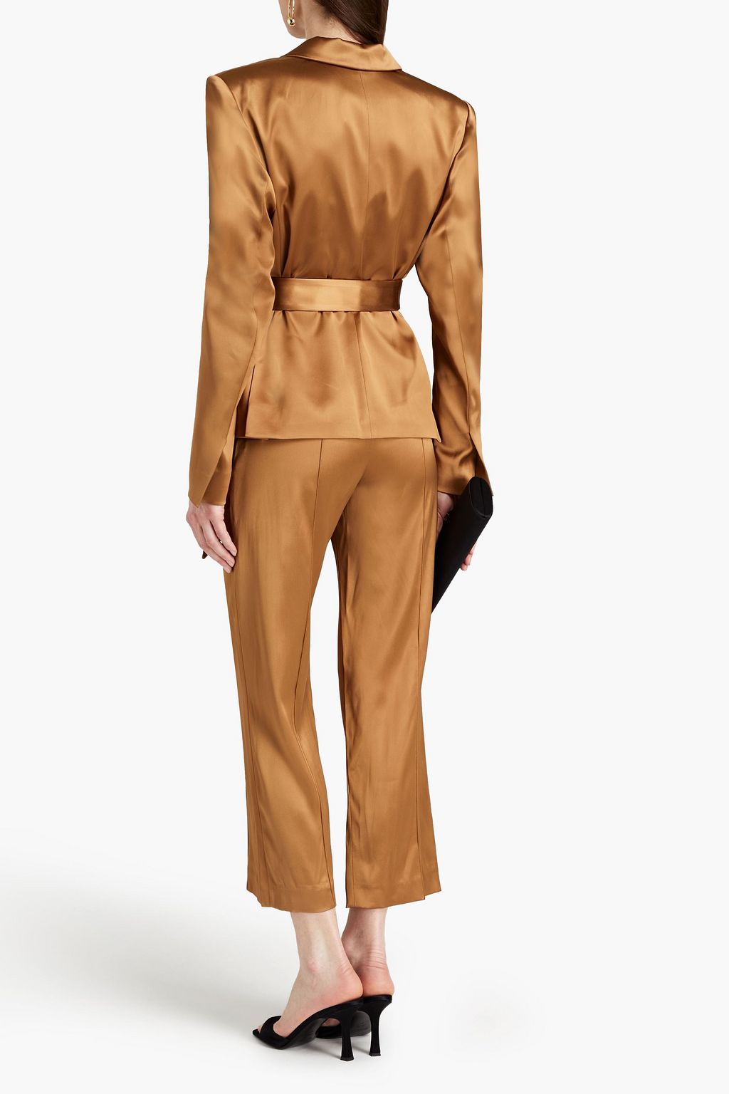 ALEXANDRE VAUTHIER Belted stretch-satin blazer