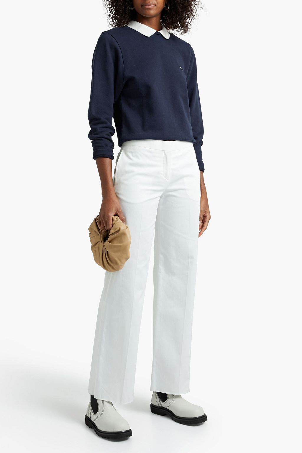 VALENTINO GARAVANI Stretch-cotton twill straight-leg pants