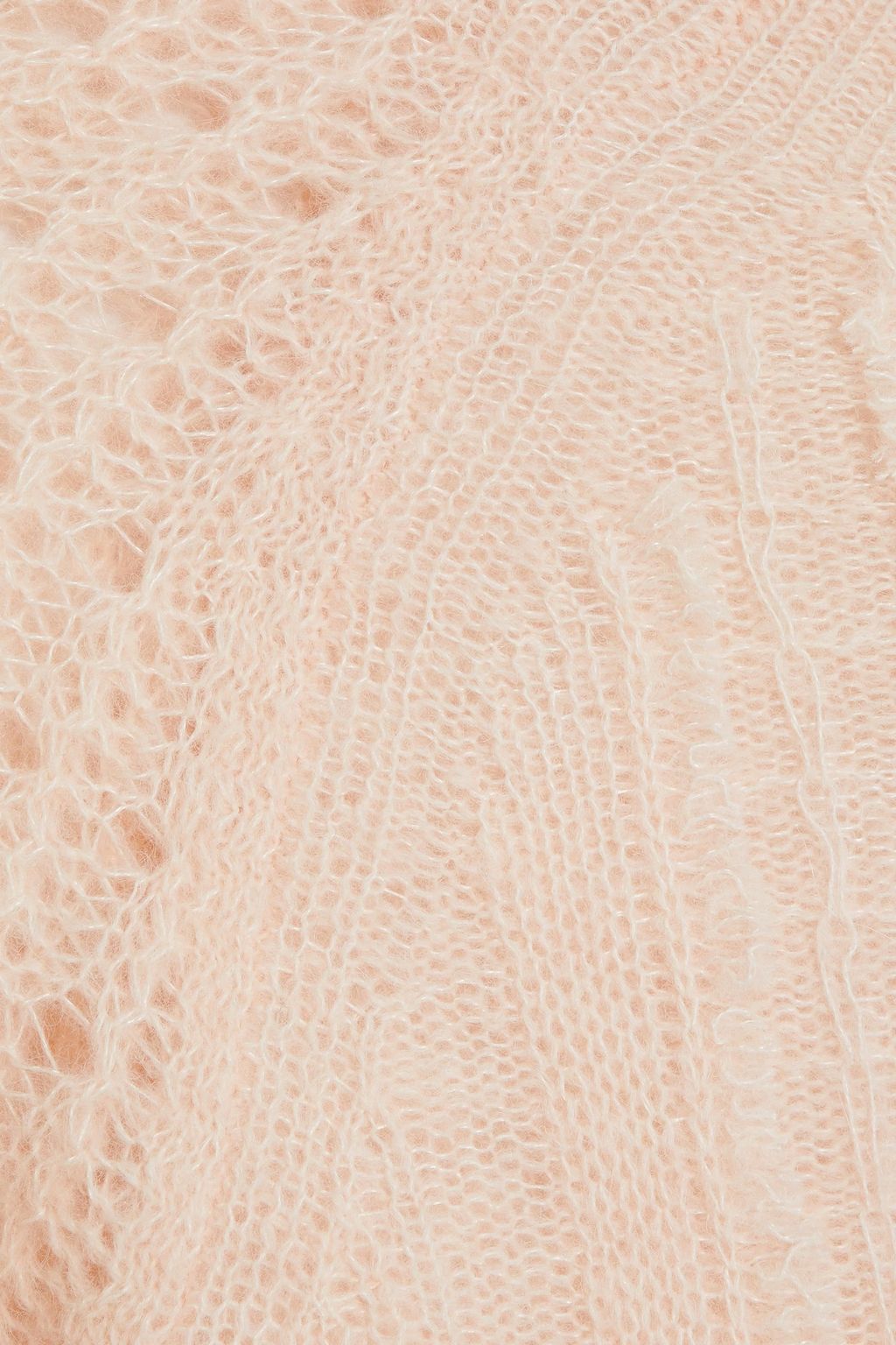 3.1 PHILLIP LIM Open knit-paneled frayed alpaca-blend sweater