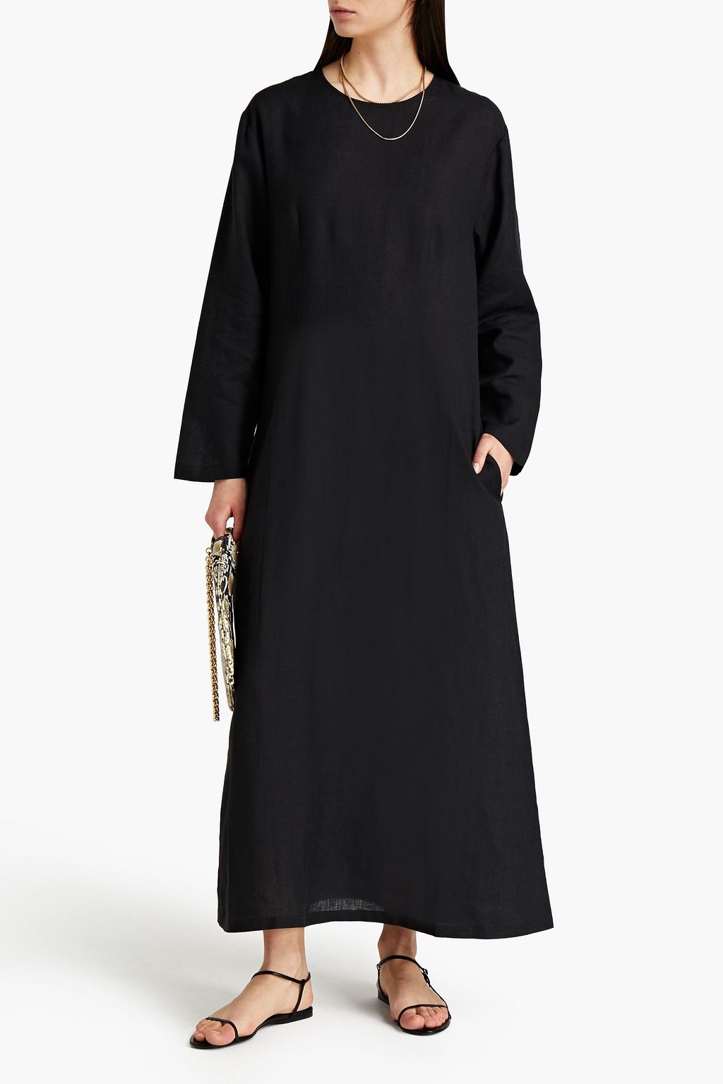 ASCENO The Jody organic linen maxi dress