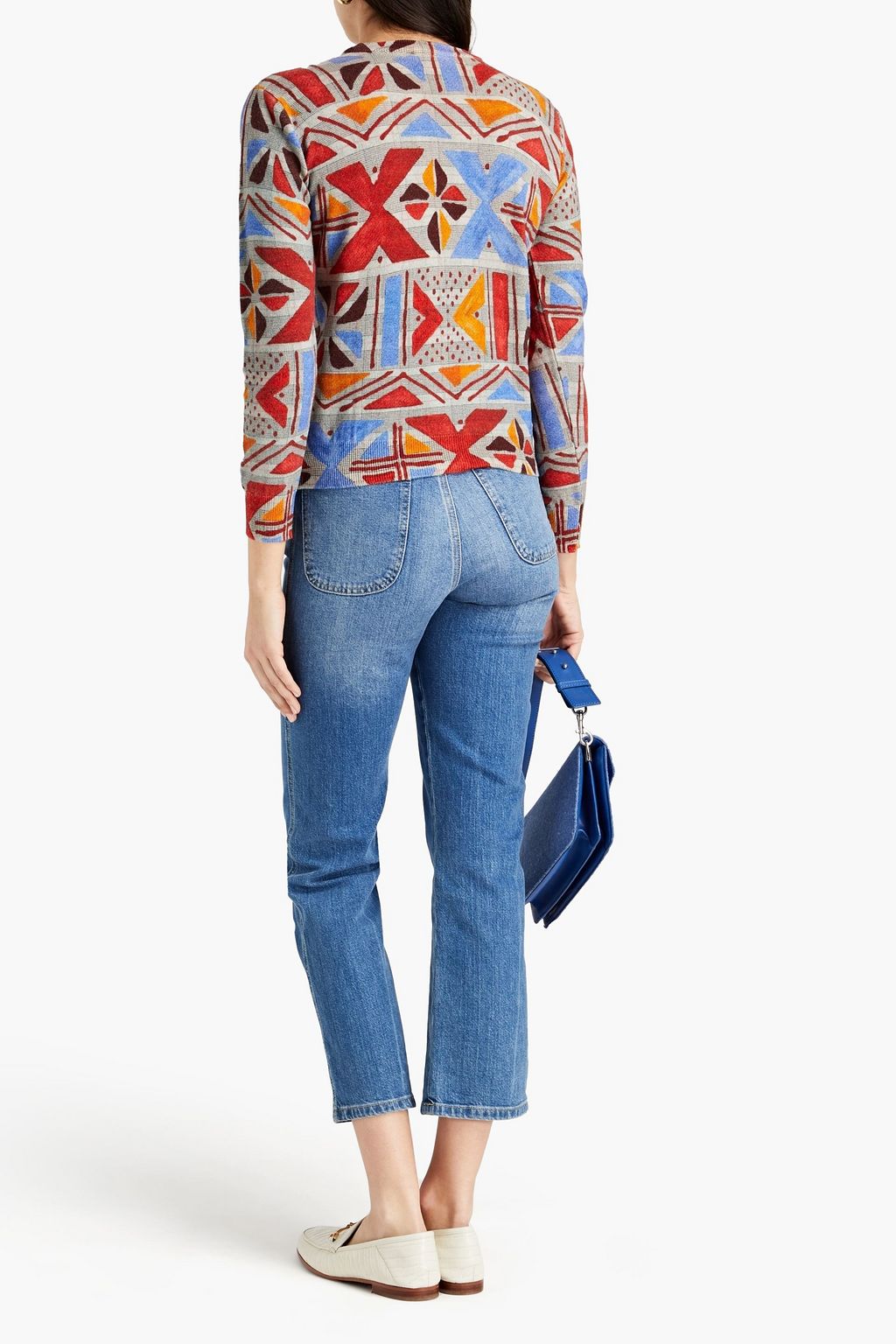 STELLA JEAN Printed merino wool and cashmere-blend sweater