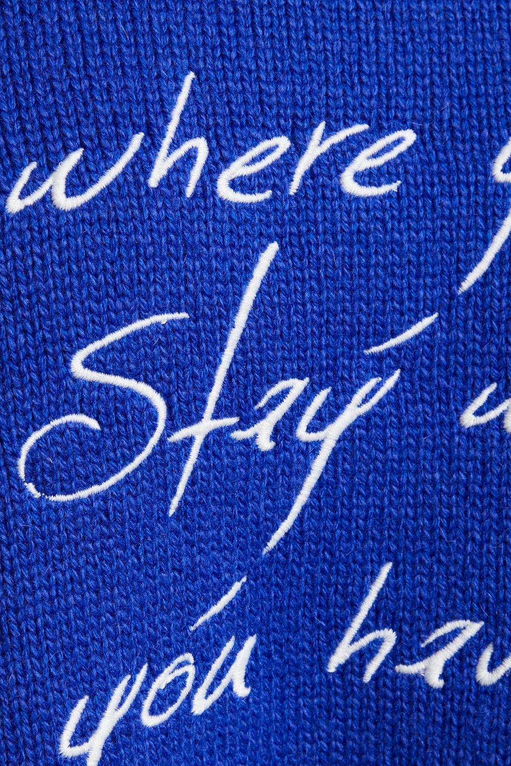 STELLA JEAN Embroidered merino wool and cashmere-blend sweater
