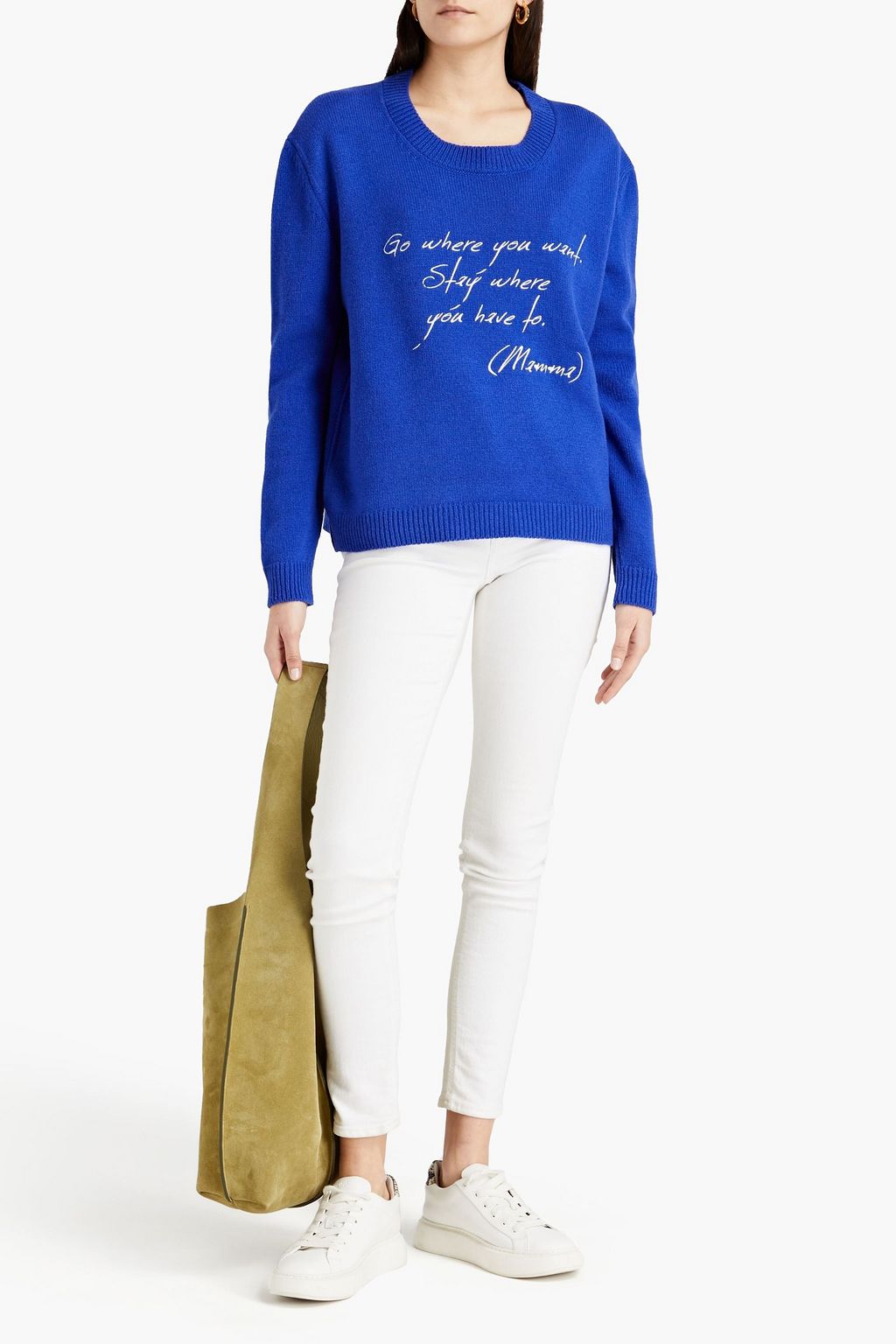 STELLA JEAN Embroidered merino wool and cashmere-blend sweater