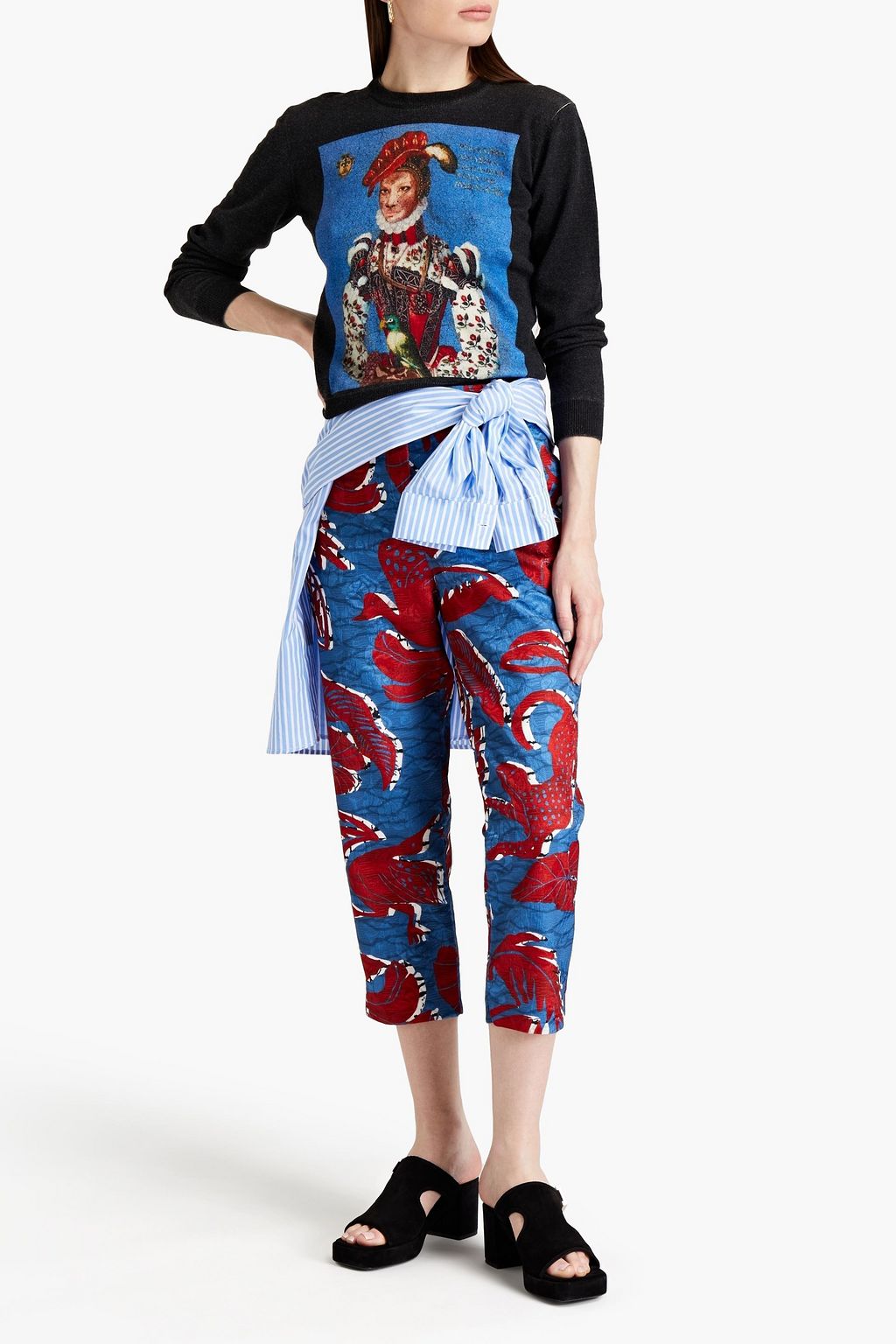 STELLA JEAN Printed merino wool sweater