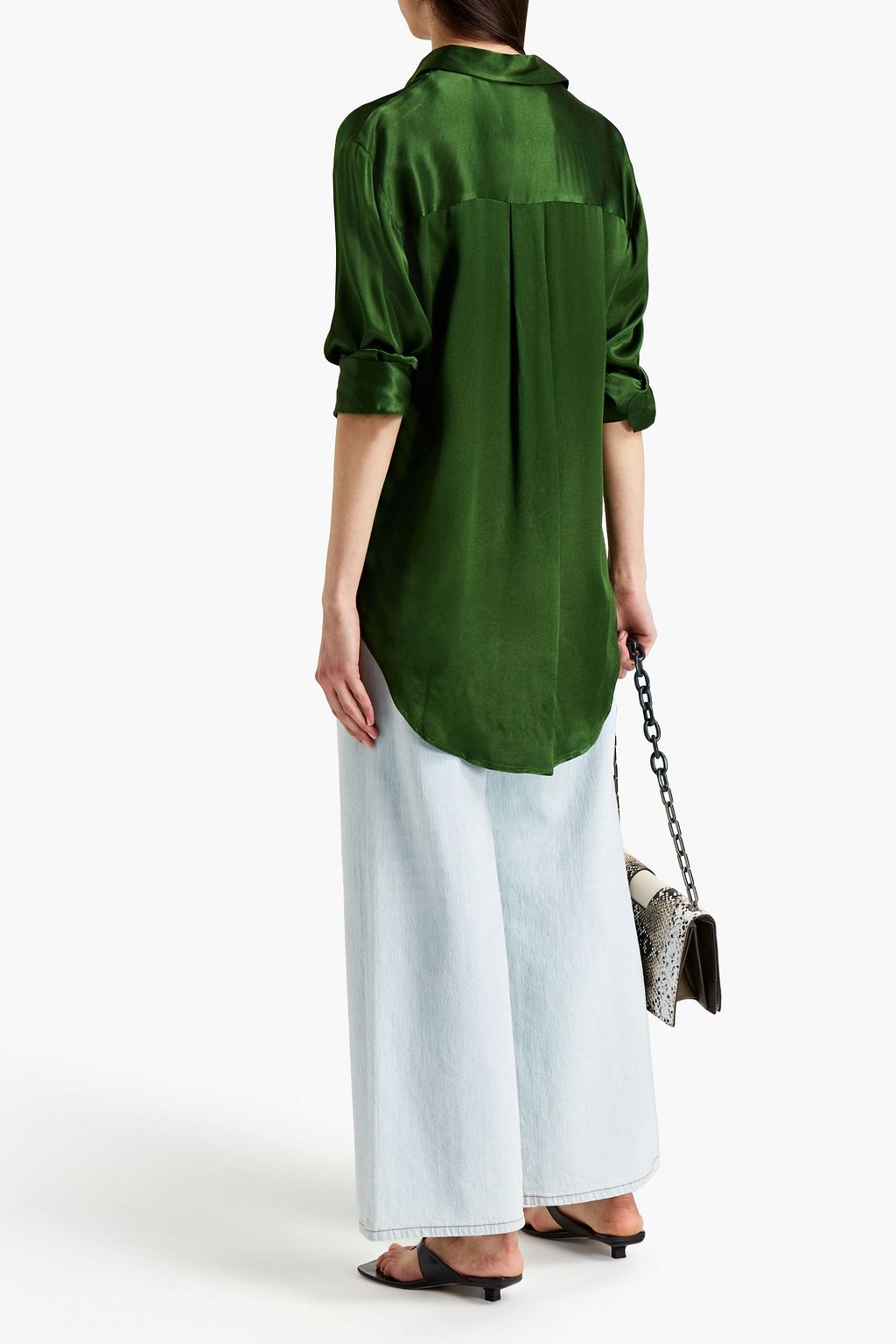 ASCENO The Milan bamboo-satin shirt