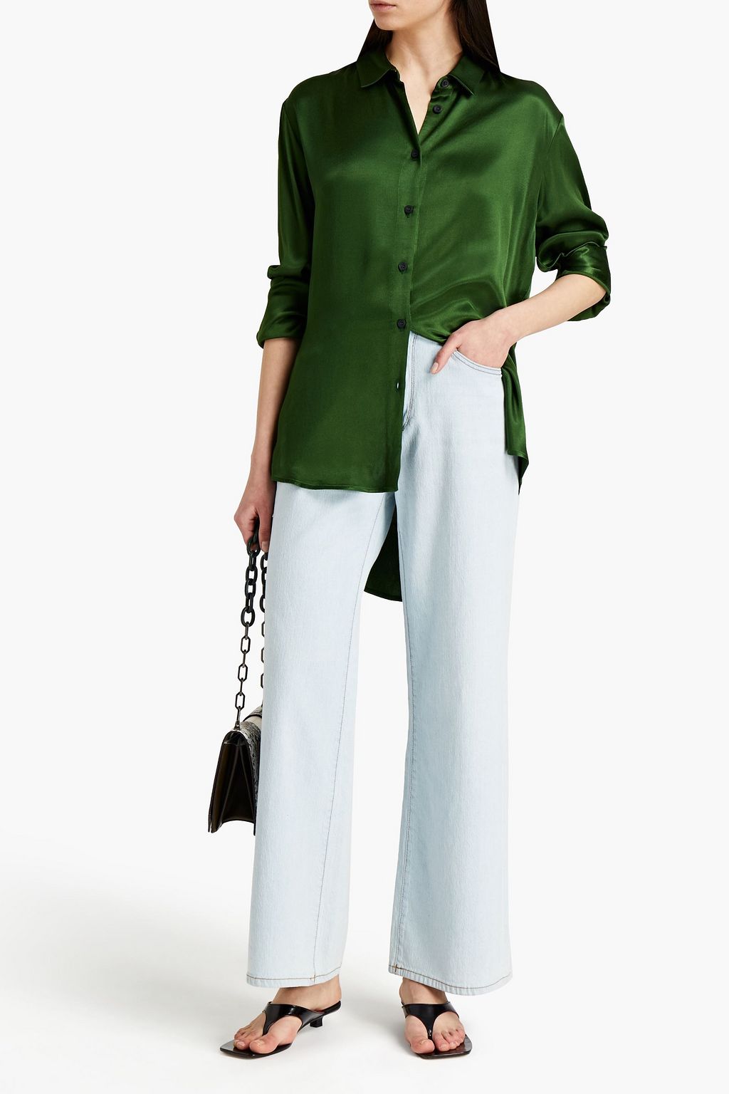 ASCENO The Milan bamboo-satin shirt