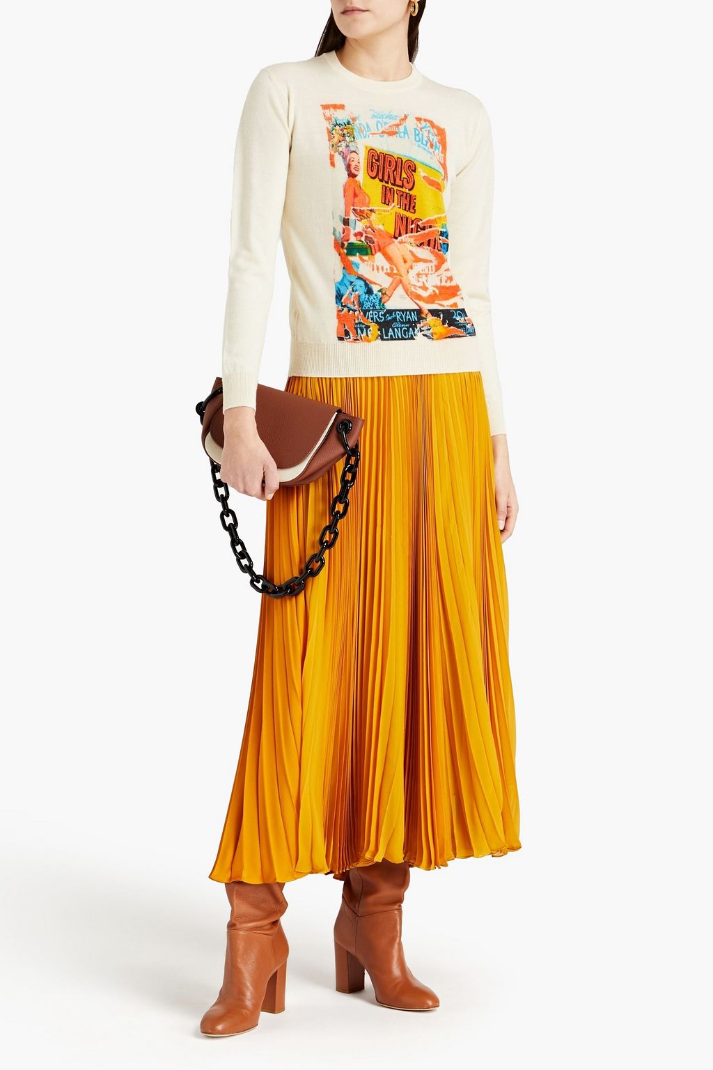 STELLA JEAN Printed merino wool sweater