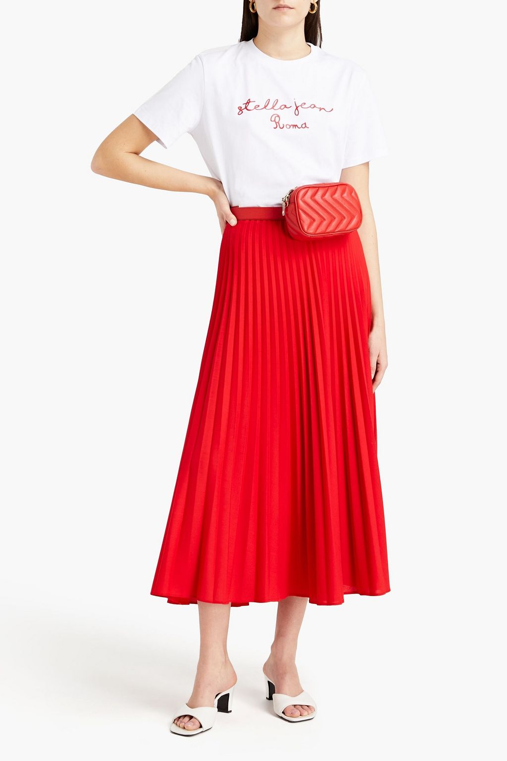 STELLA JEAN Printed cotton-jersey T-shirt