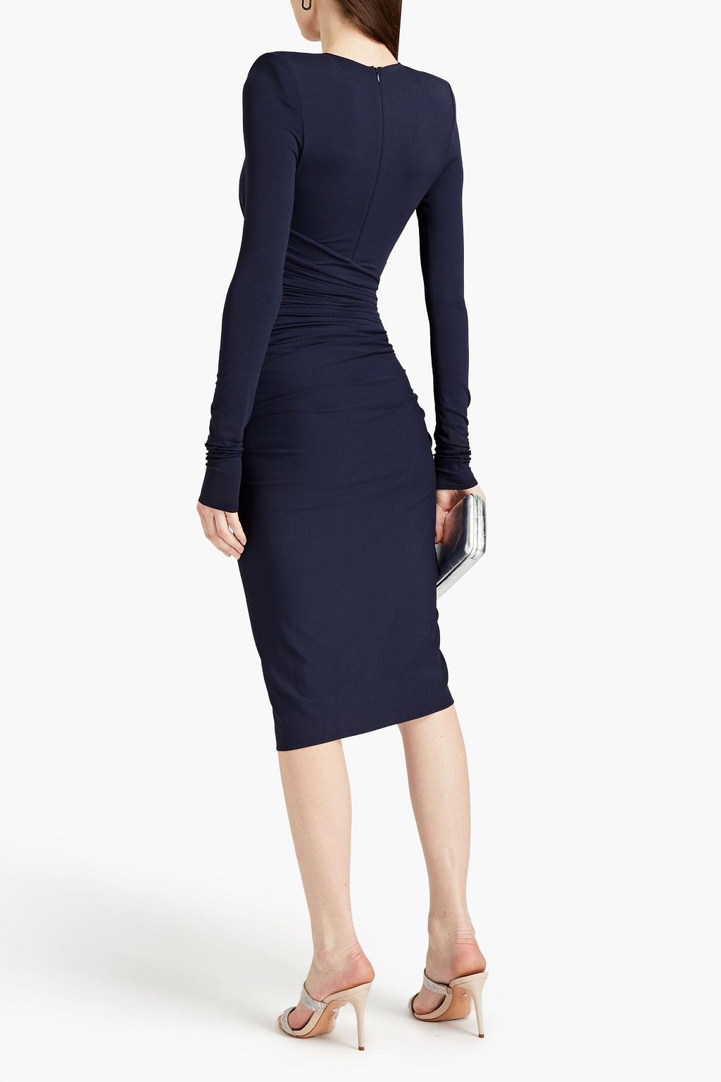 ALEXANDRE VAUTHIER Ruched stretch-jersey midi dress