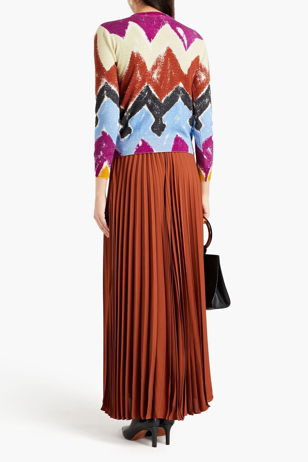 STELLA JEAN Printed merino wool and cashmere-blend sweater