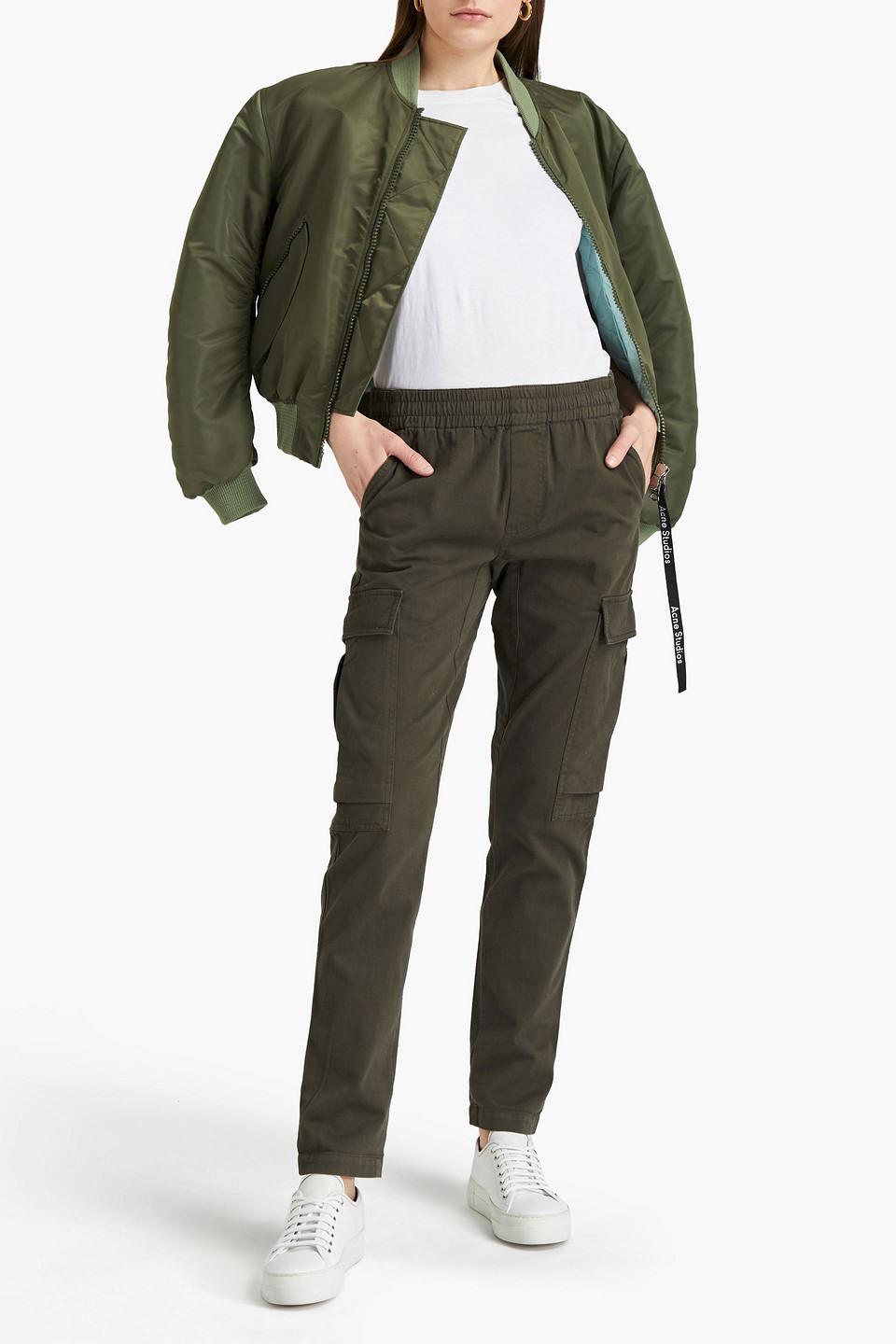 J Brand Fenix Cotton-blend Gabardine Slim-leg Trousers In Green