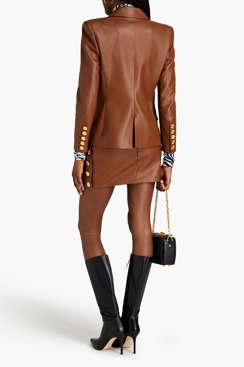ALEXANDRE VAUTHIER Double-breasted leather blazer