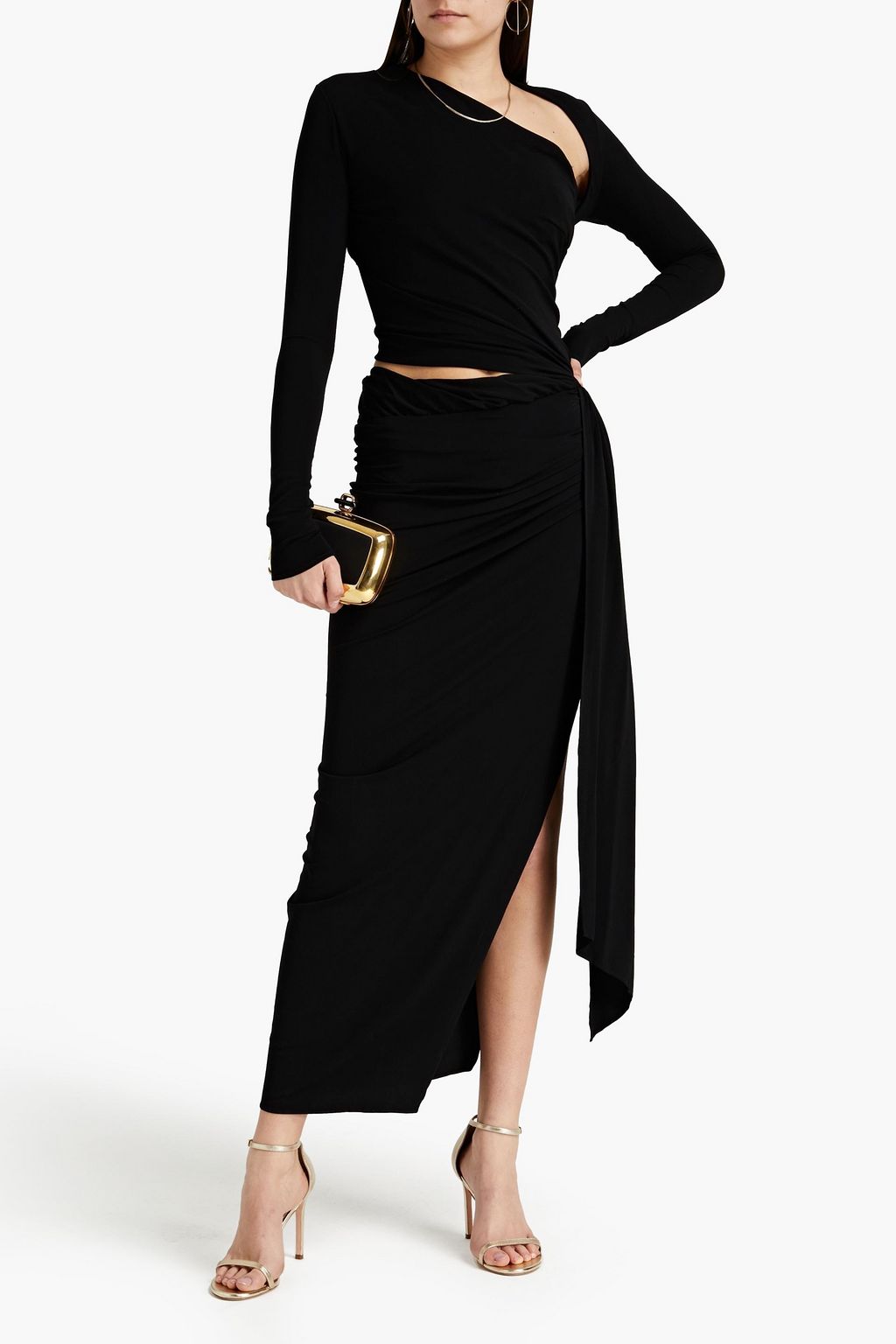 ALEXANDRE VAUTHIER Cutout draped jersey maxi dress