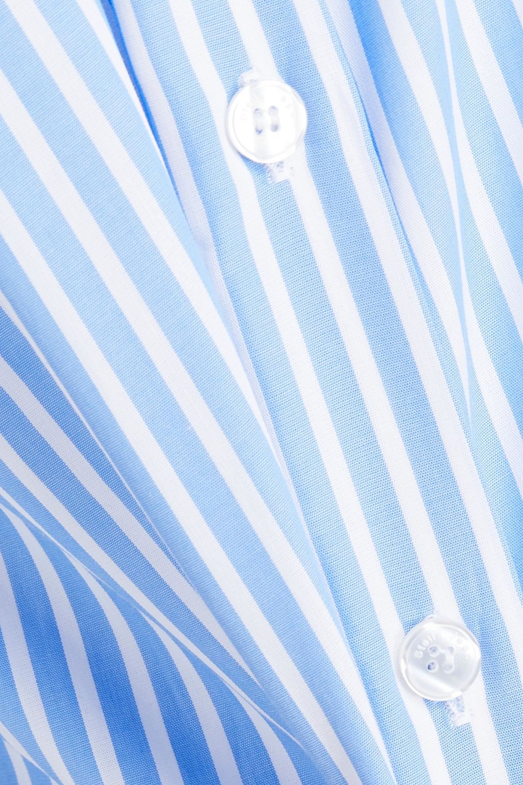 STELLA JEAN Striped cotton-poplin shirt