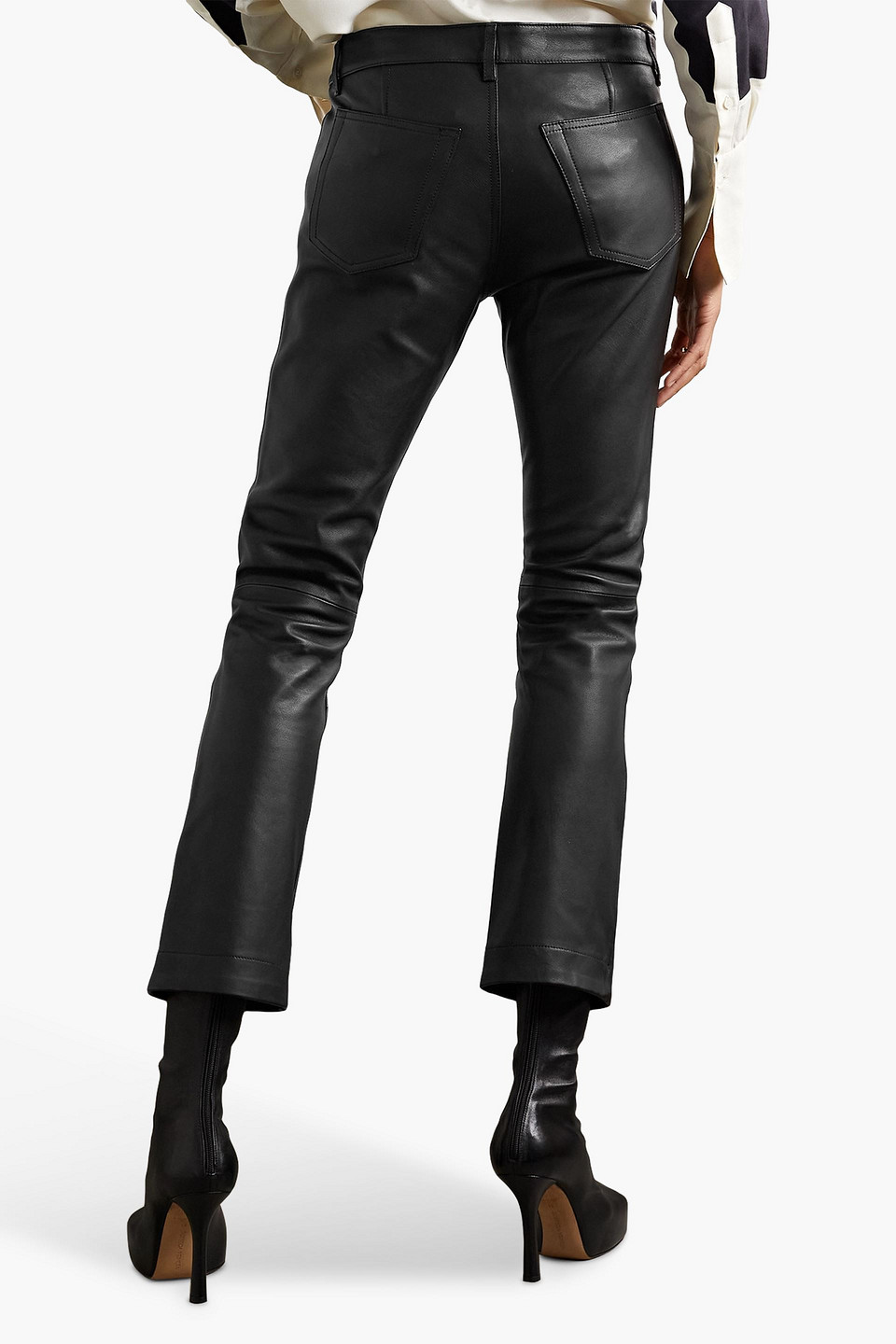 Shop Petar Petrov Leather Pants In Black