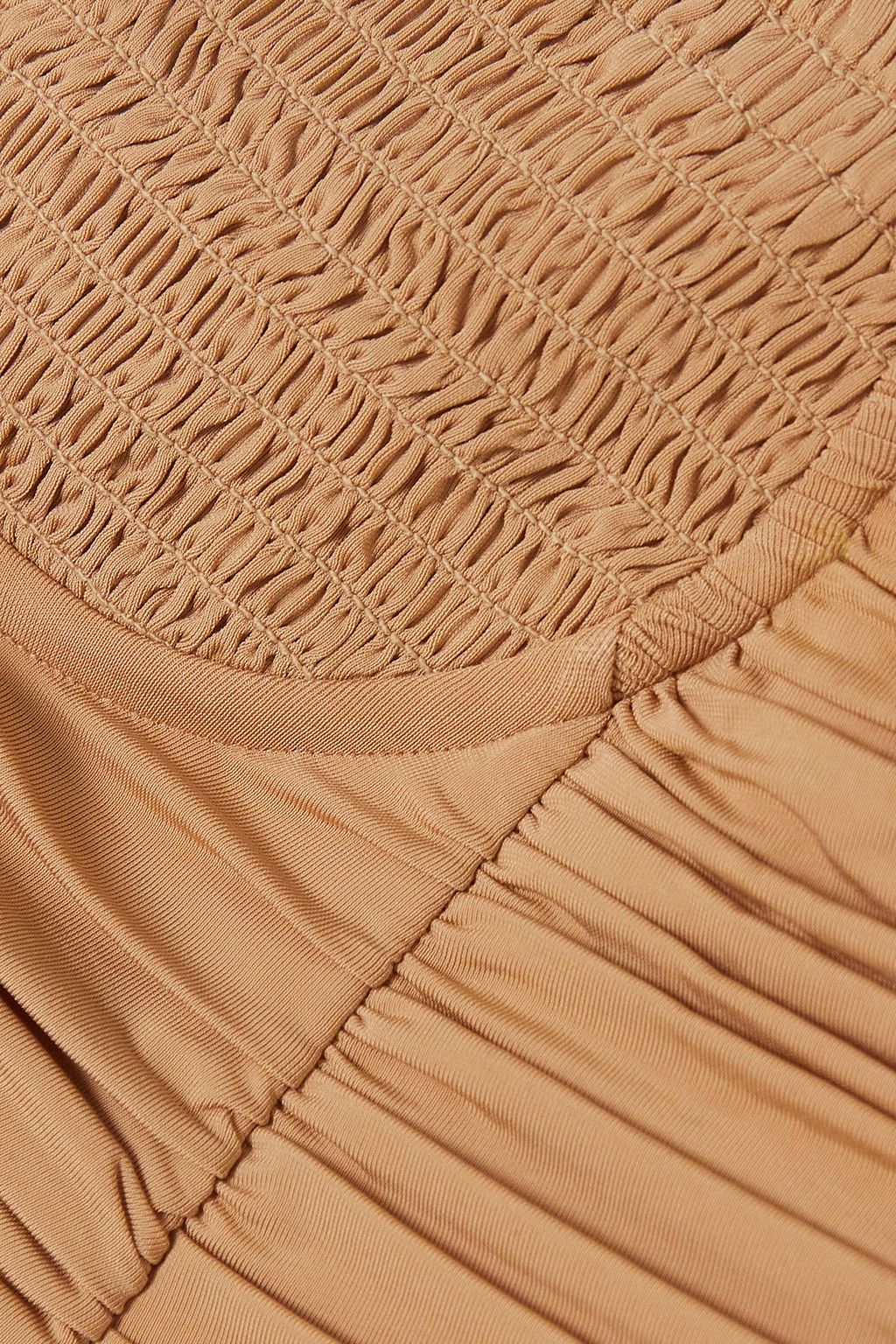 DION LEE Doric ruched stretch-jersey bustier top