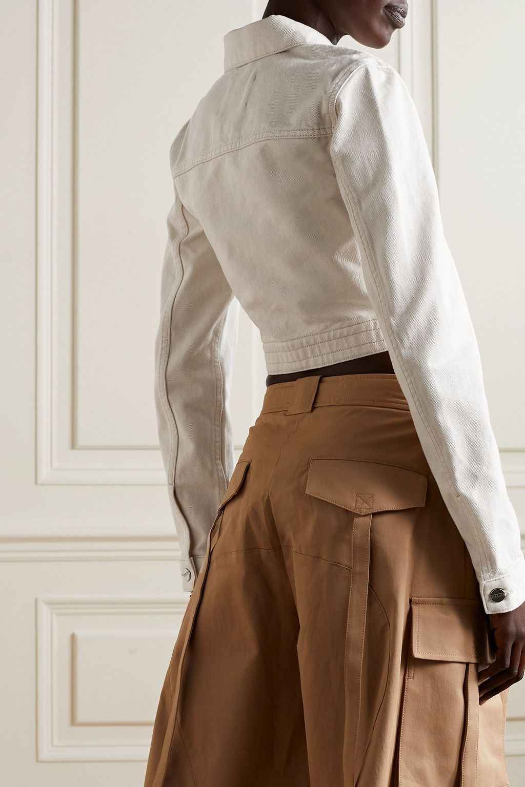DION LEE Cropped denim jacket