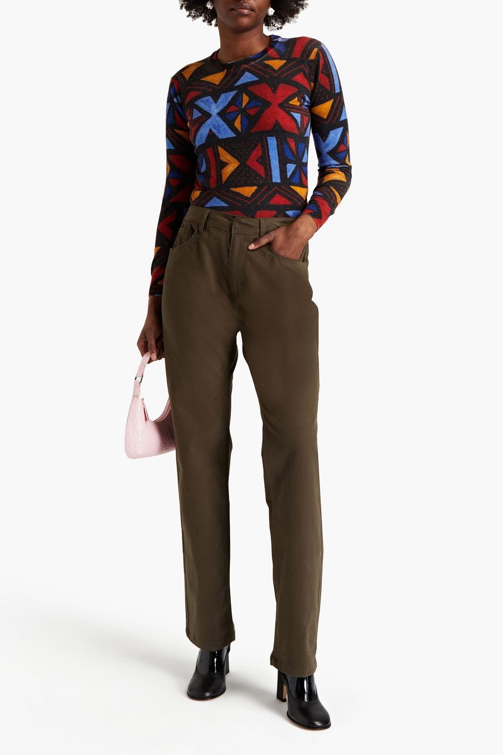 STELLA JEAN Cotton-blend twill straight-leg jeans
