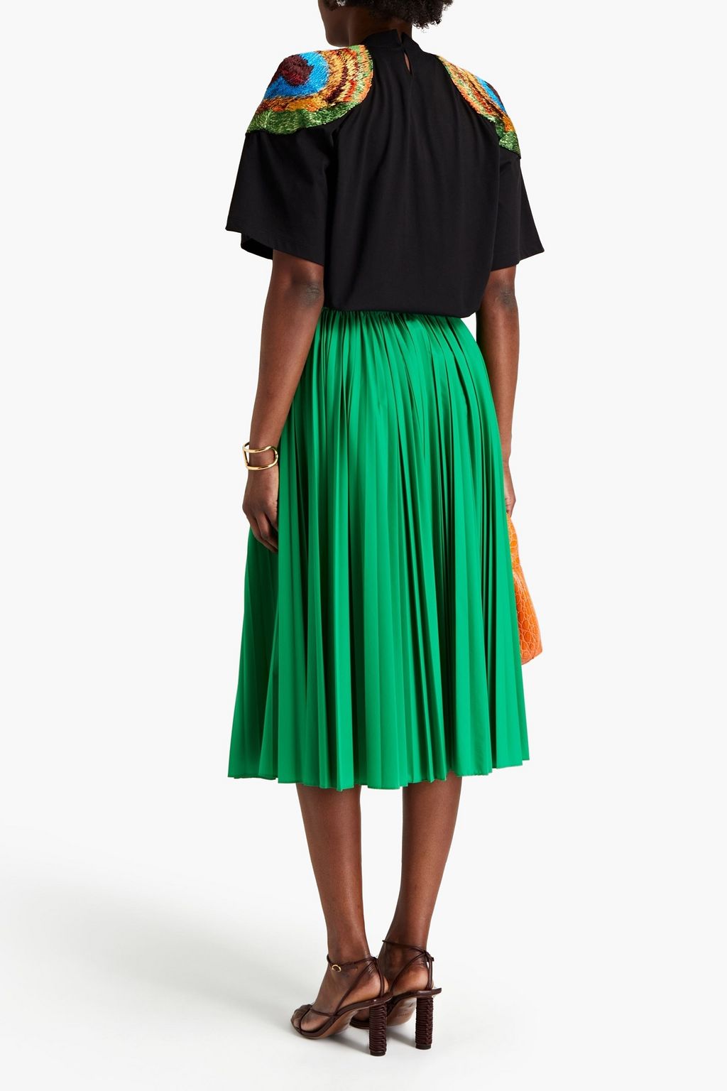 STELLA JEAN Embroidered cotton-jersey T-shirt