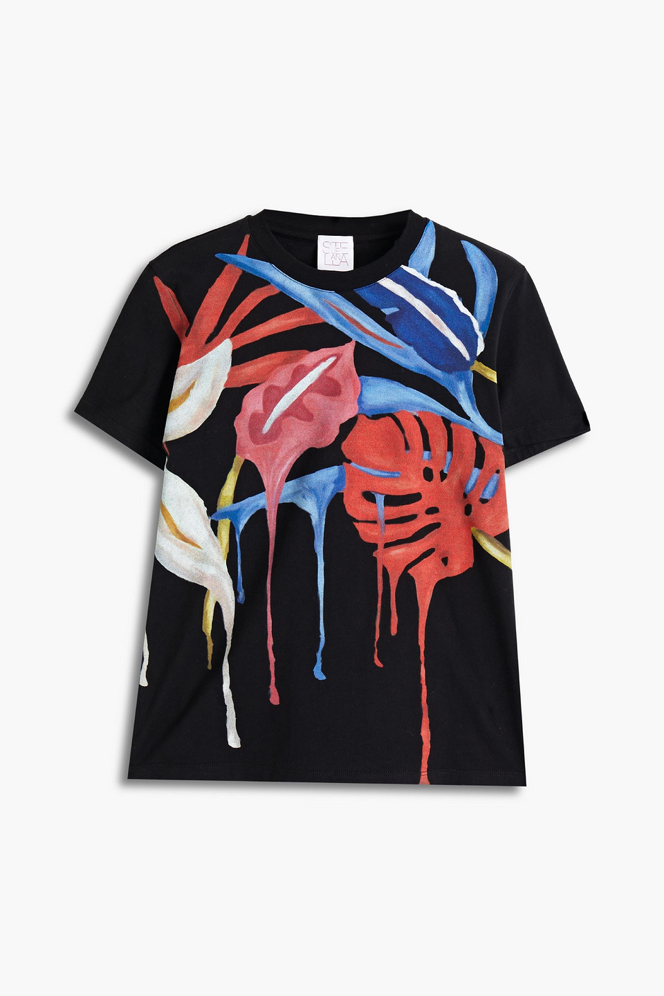 Stella Jean Woman Printed Cotton-jersey T-shirt Black Size 40