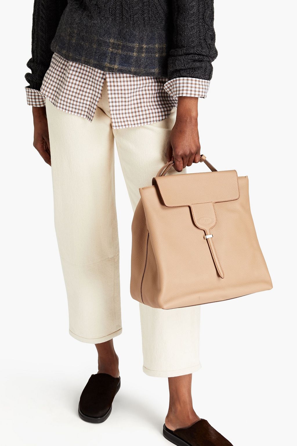 TOD'S Tote Bag aus Narbenleder