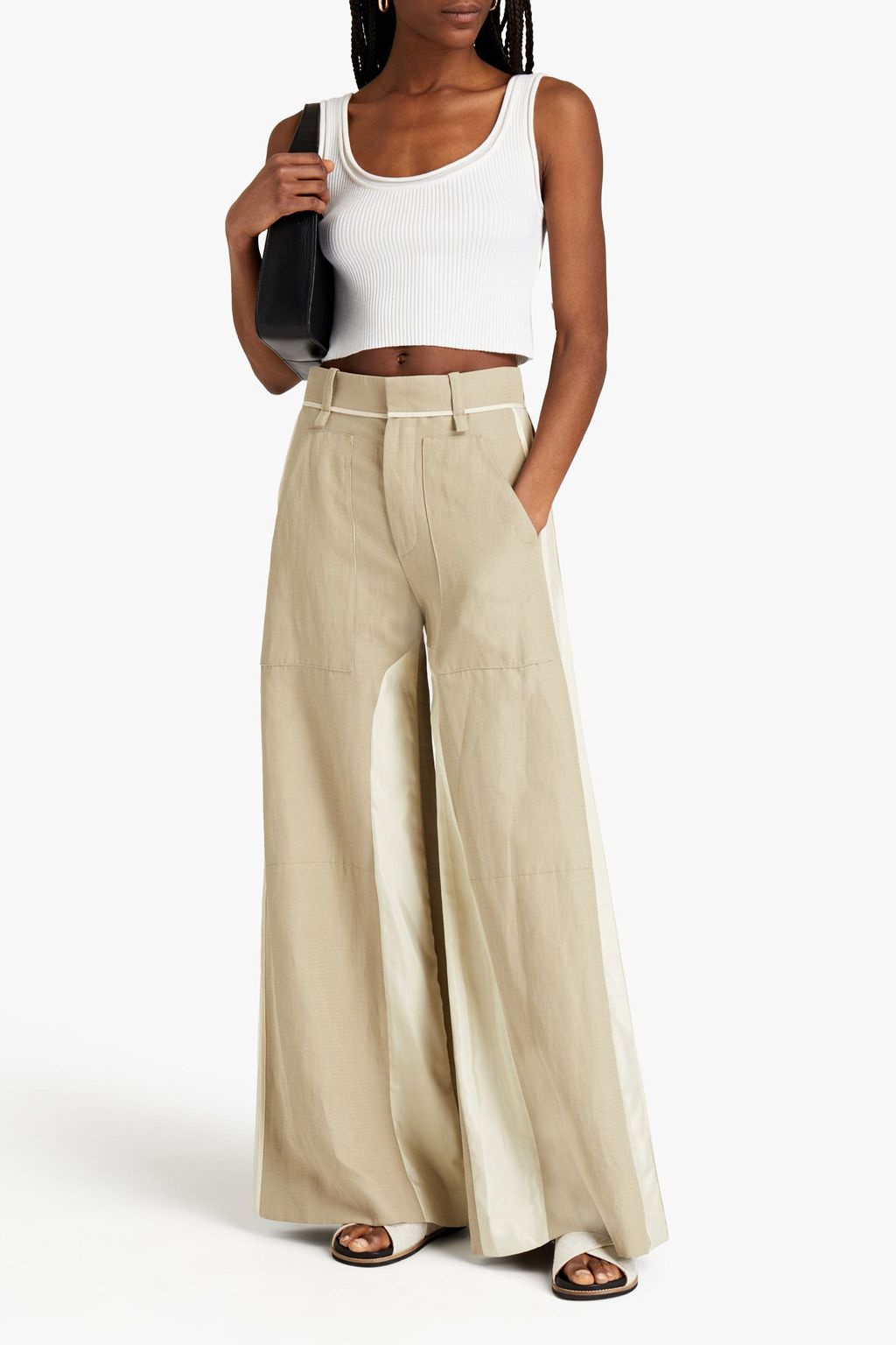 3.1 PHILLIP LIM Cropped ribbed wool-blend tank