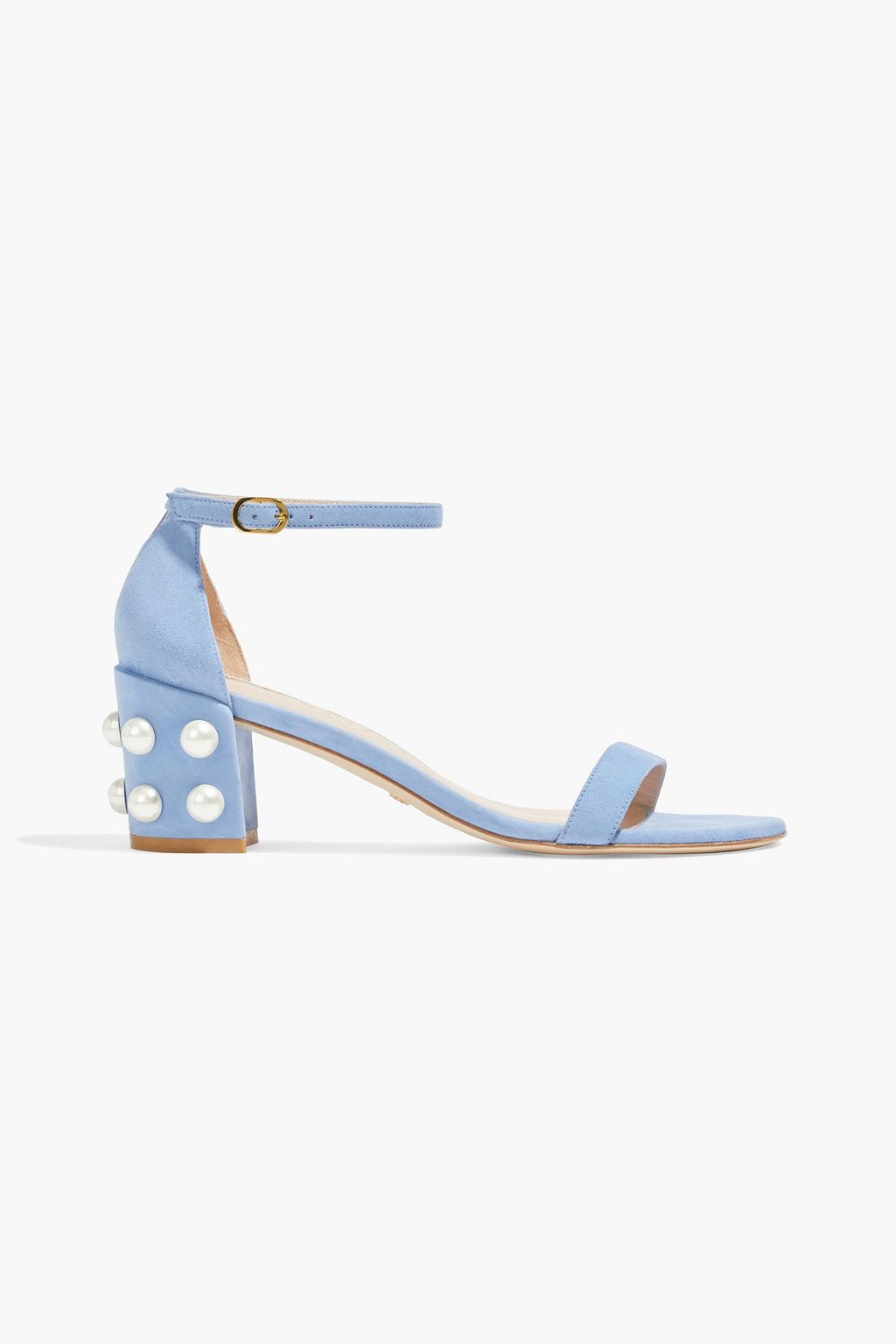 light blue suede sandals