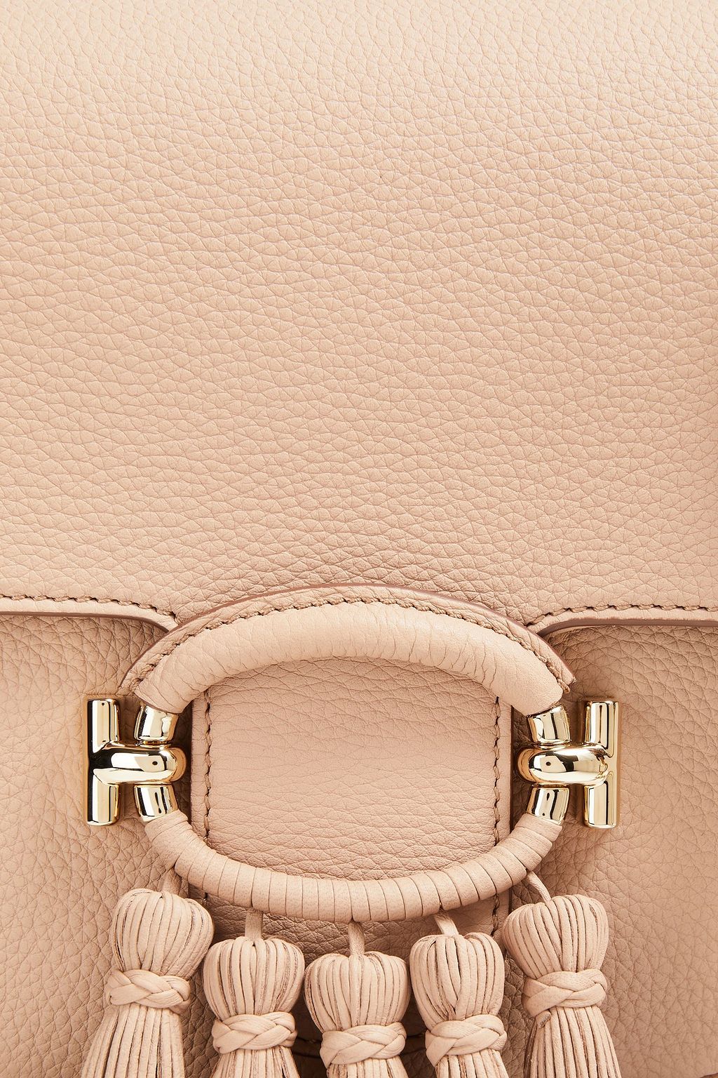 TOD'S Schultertasche aus Narbenleder mit Troddeln