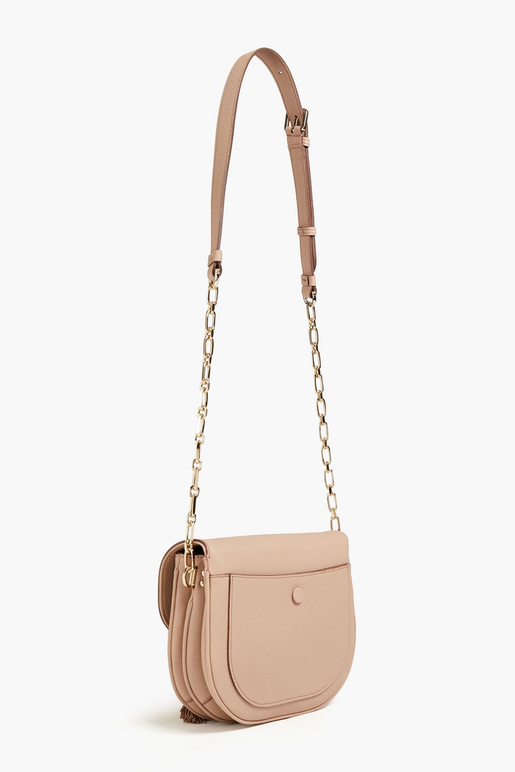 TOD'S Schultertasche aus Narbenleder mit Troddeln