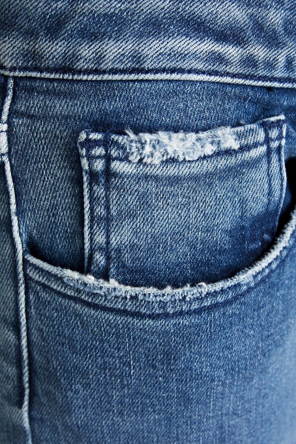 3X1 Farrah distressed high-rise bootcut jeans