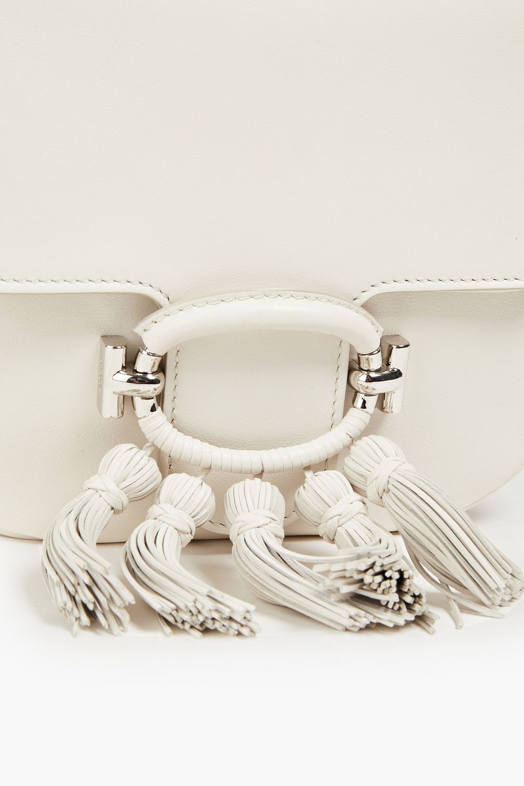 TOD'S Schultertasche aus Narbenleder mit Troddeln