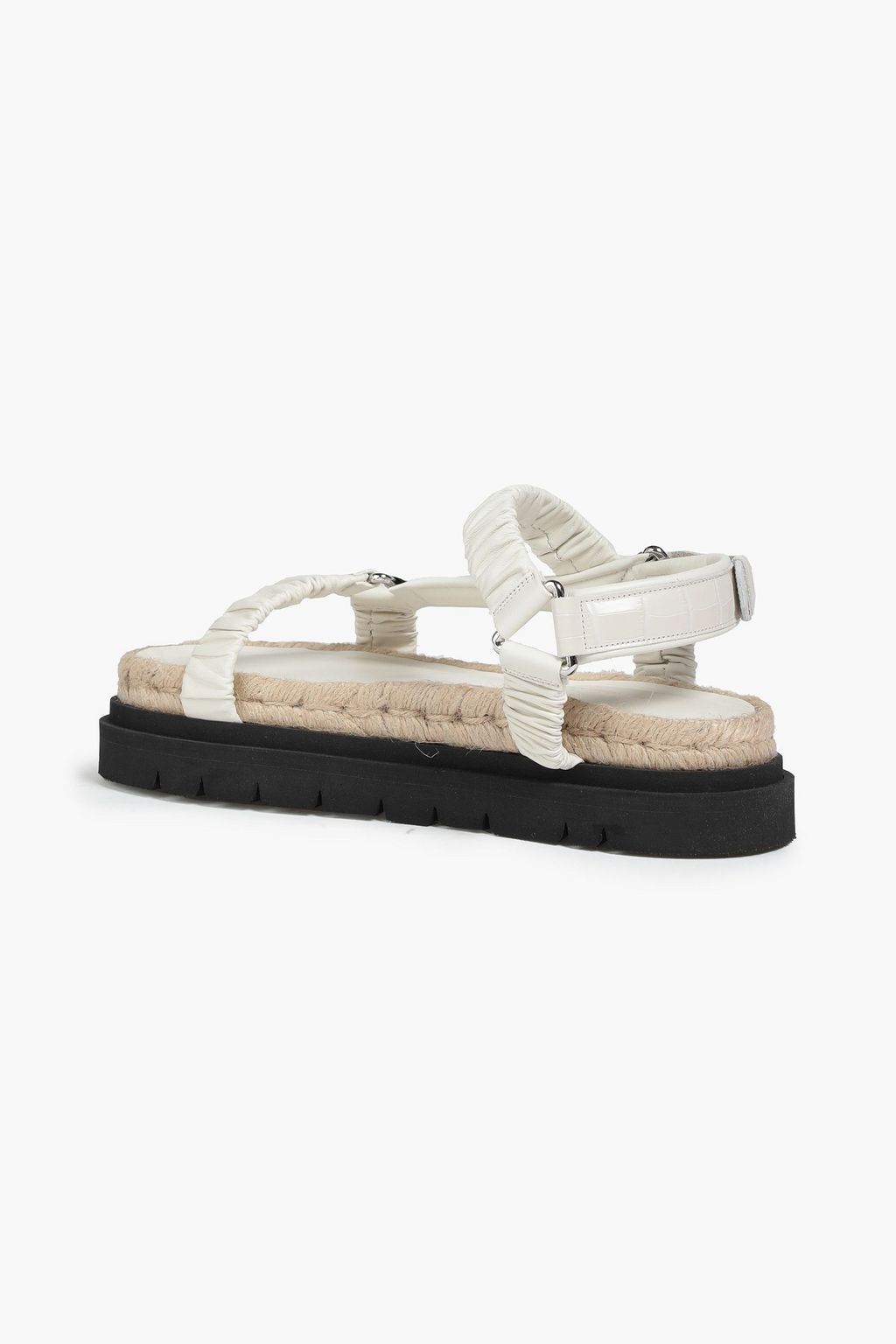 3.1 PHILLIP LIM Noa クロコ風&スムースレザー プラットフォームバックストラップサンダル
